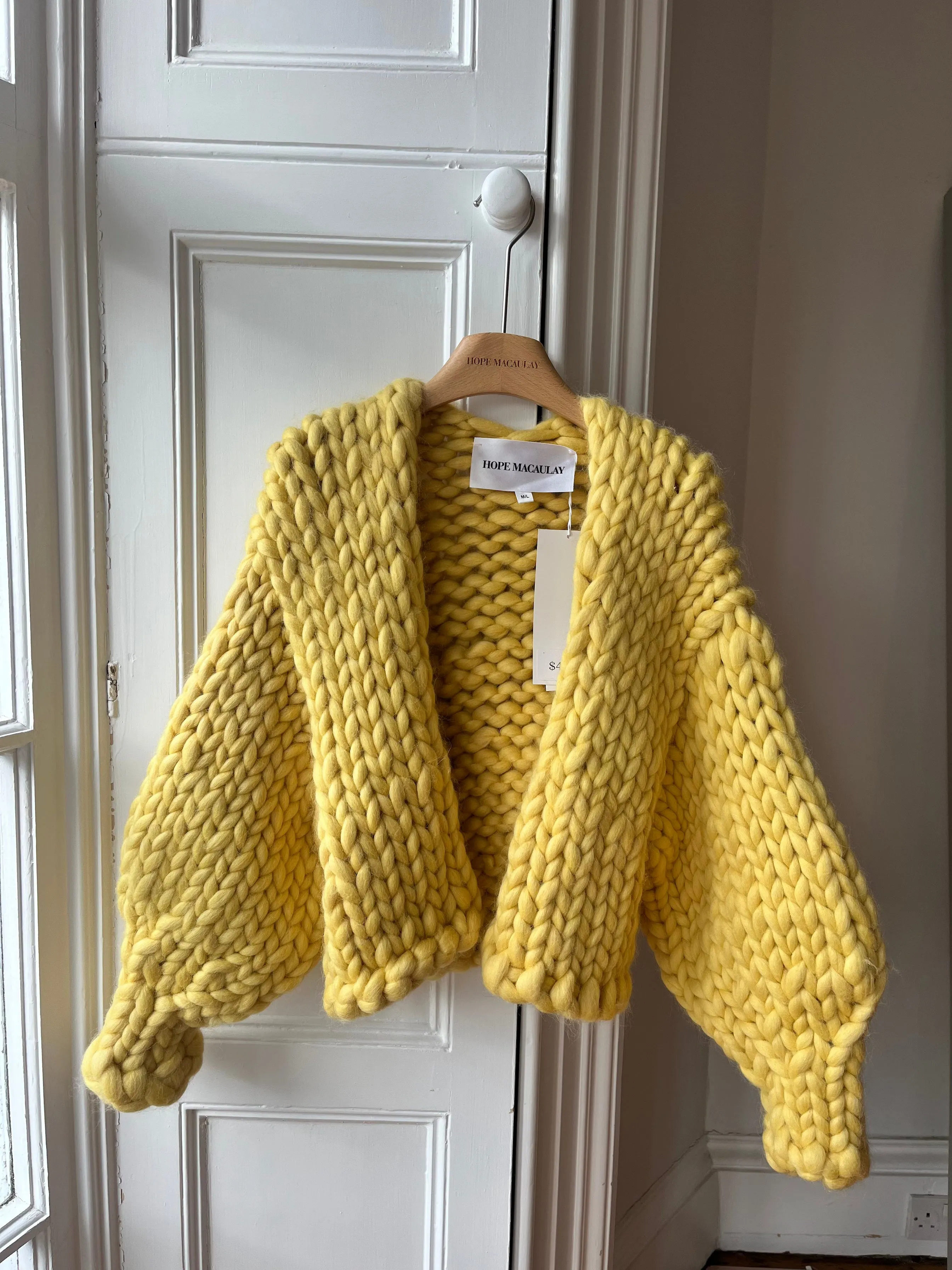Yellow Colossal Knit Cardigan M/L (Sample) sold by Hope Macaulay