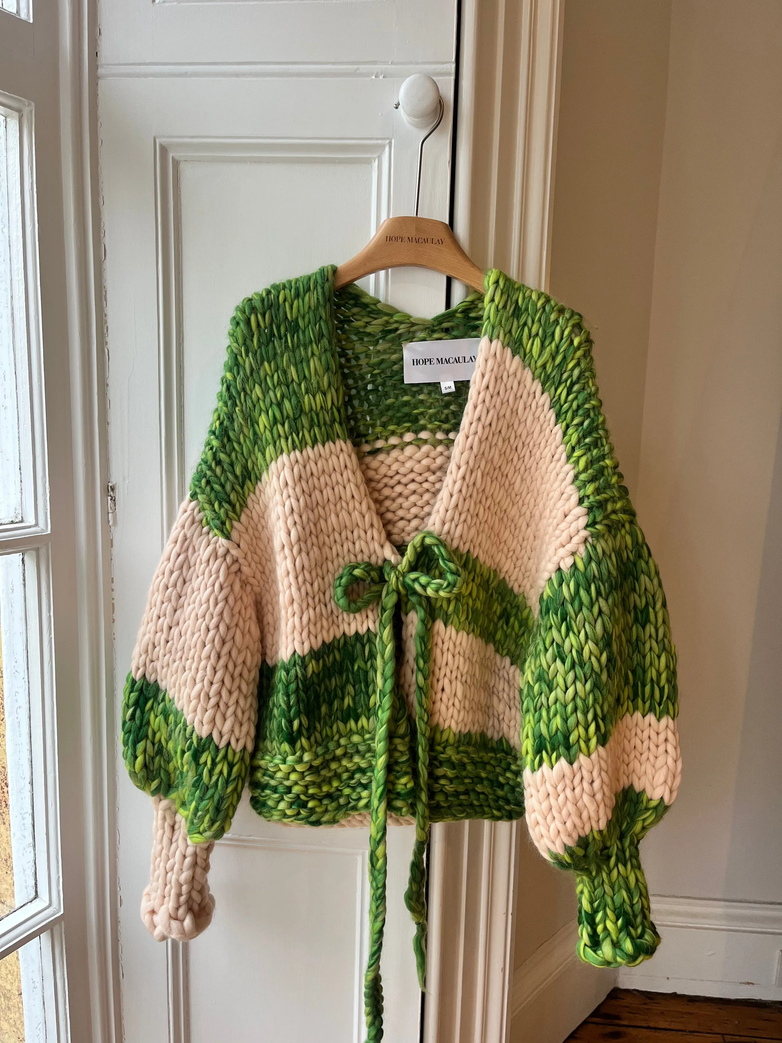 1of1 Blended Green Chunky Knit Cardigan S/M (Sample) sold by Hope Macaulay