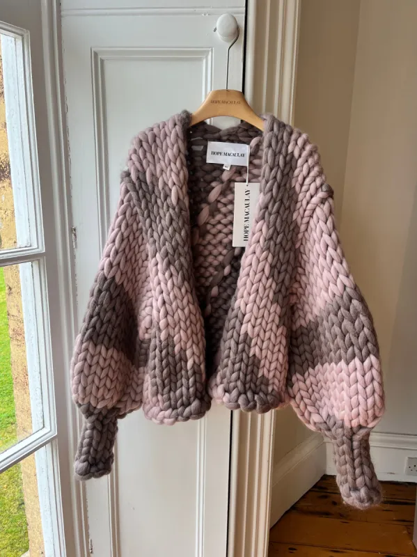 1of1 Grey Diagonal Colossal Knit Cardigan M/L (Sample) sold by Hope Macaulay