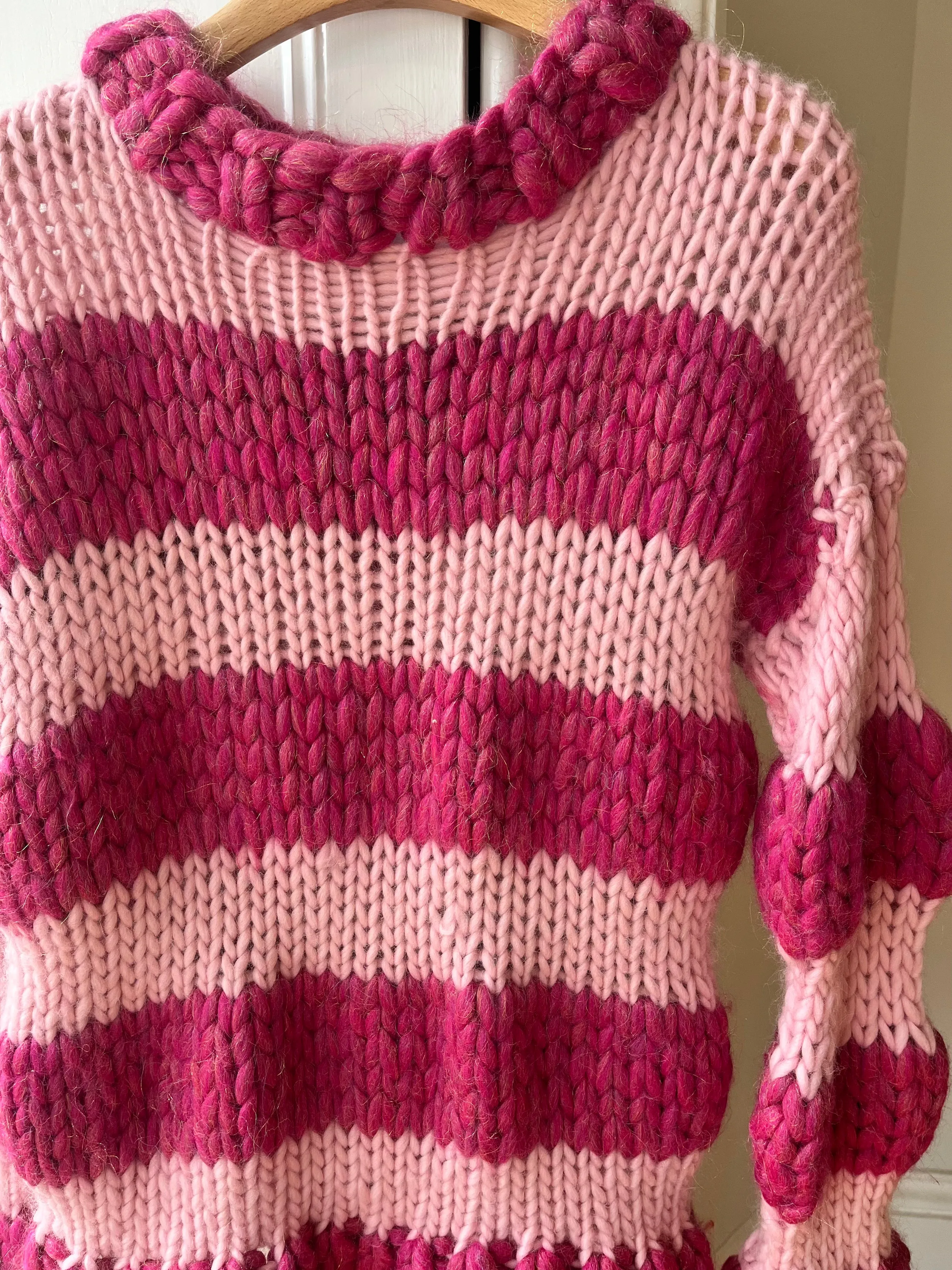 Sparkle Pink Bubble Knit Sweater S/M (Limited Edition Sample) sold by Hope Macaulay product image thumbnail 2