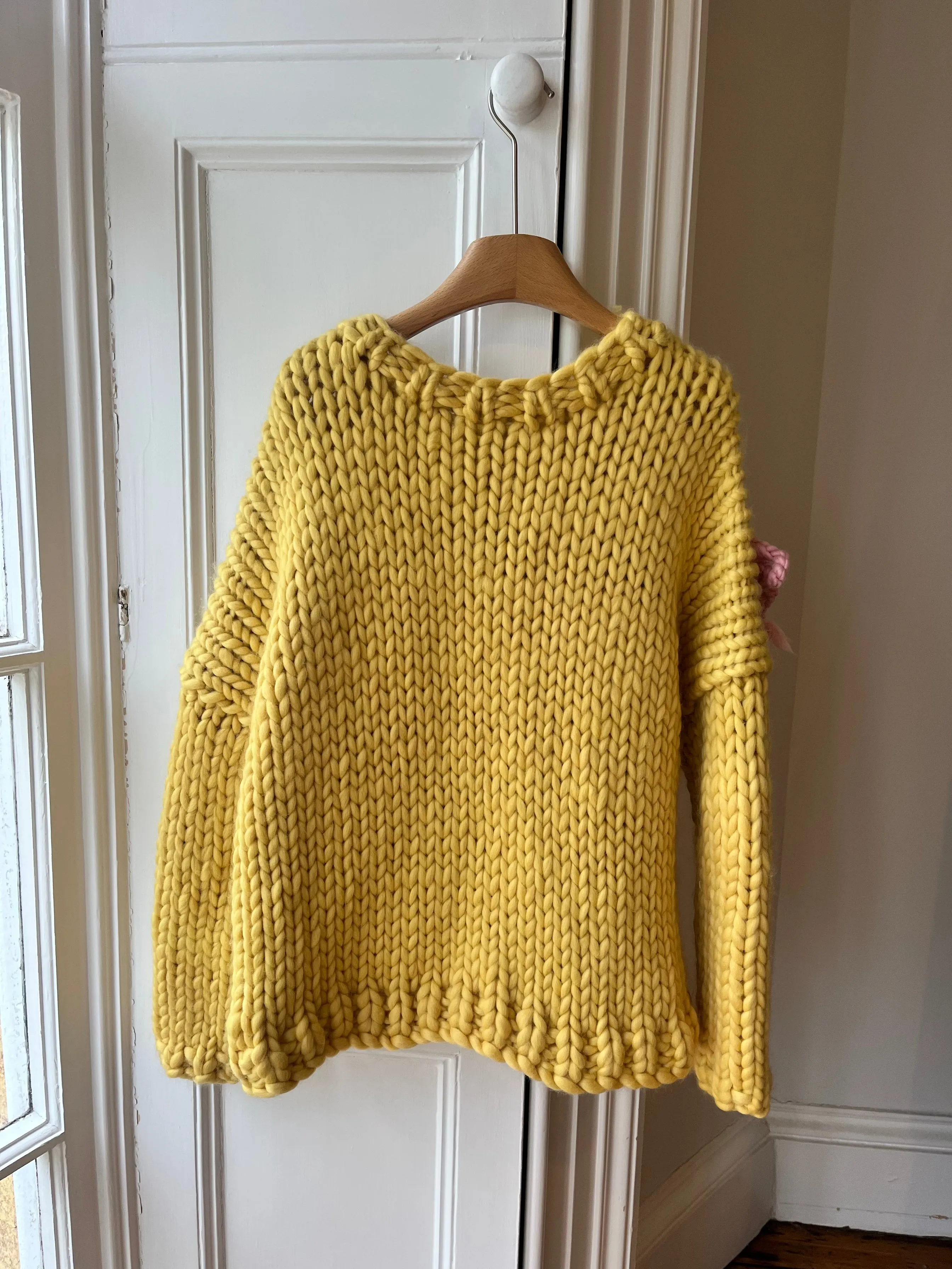 1of1 Yellow Chunky Bow Knit Sweater S/M (Sample) sold by Hope Macaulay product image thumbnail 2