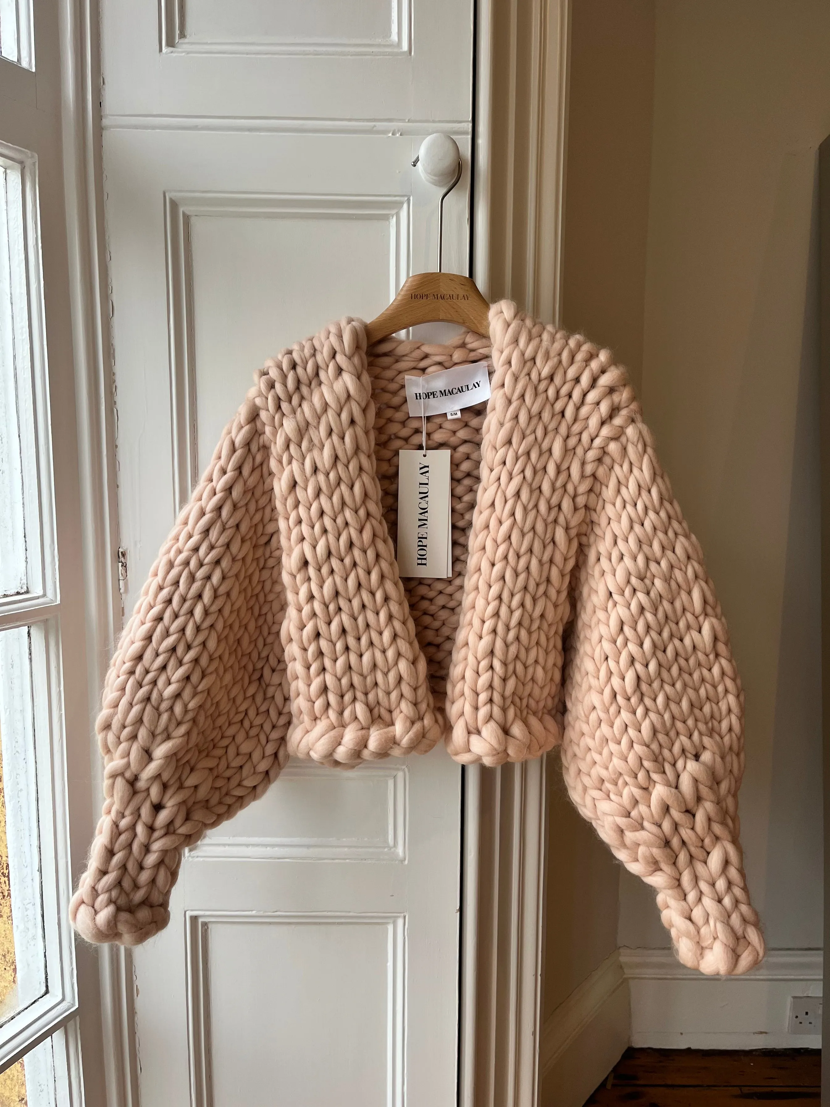 Cream Colossal Knit Cardigan S/M (Sample) sold by Hope Macaulay