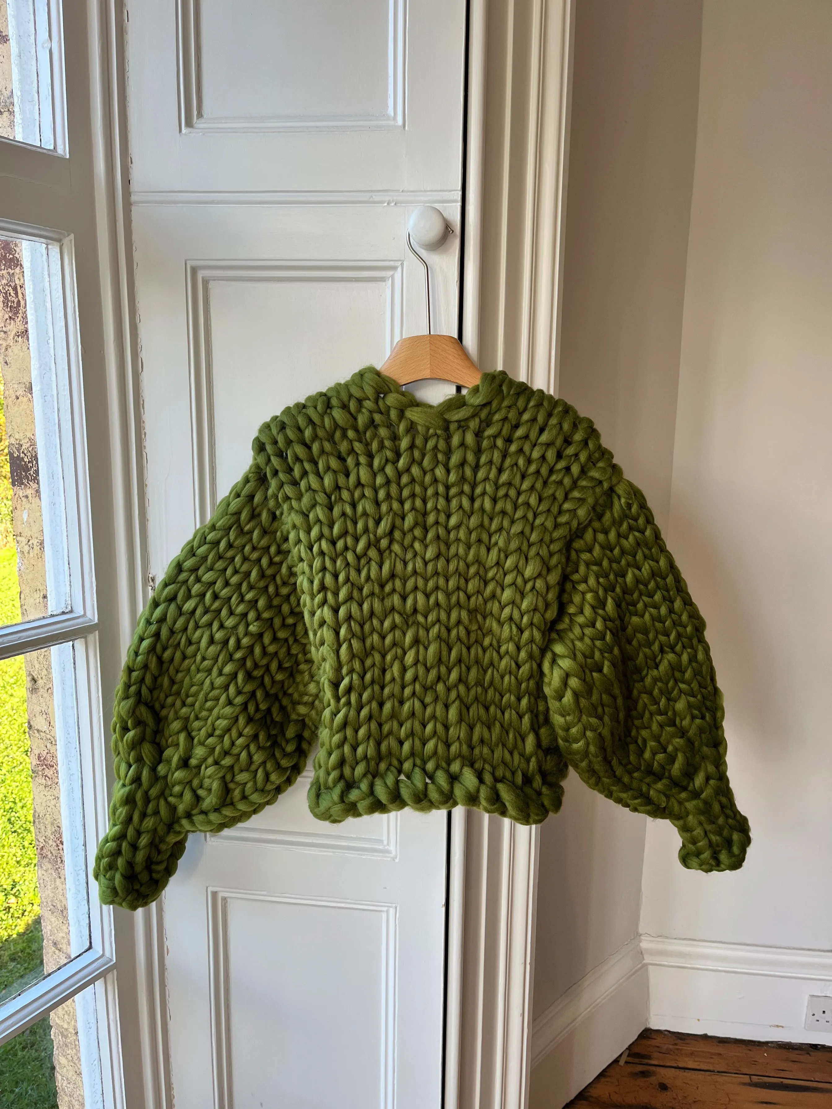 Olive Colossal Knit Cardigan S/M (Sample) sold by Hope Macaulay product image thumbnail 3