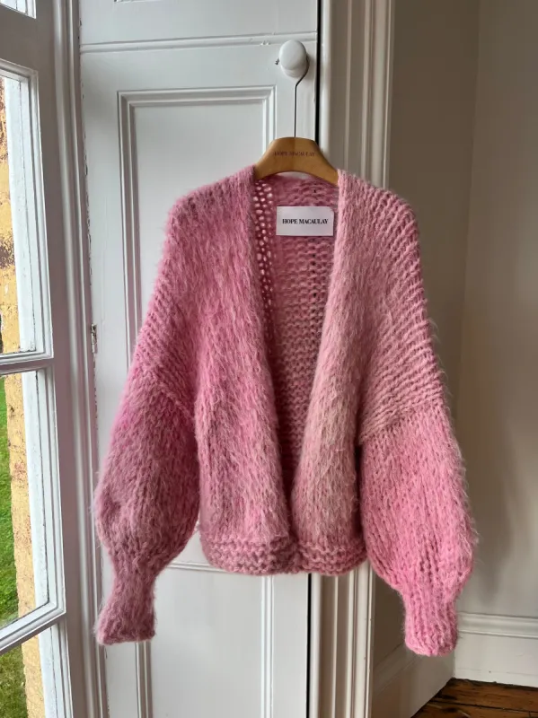 Pink Fluffy Knit Cardigan (Sample) sold by Hope Macaulay