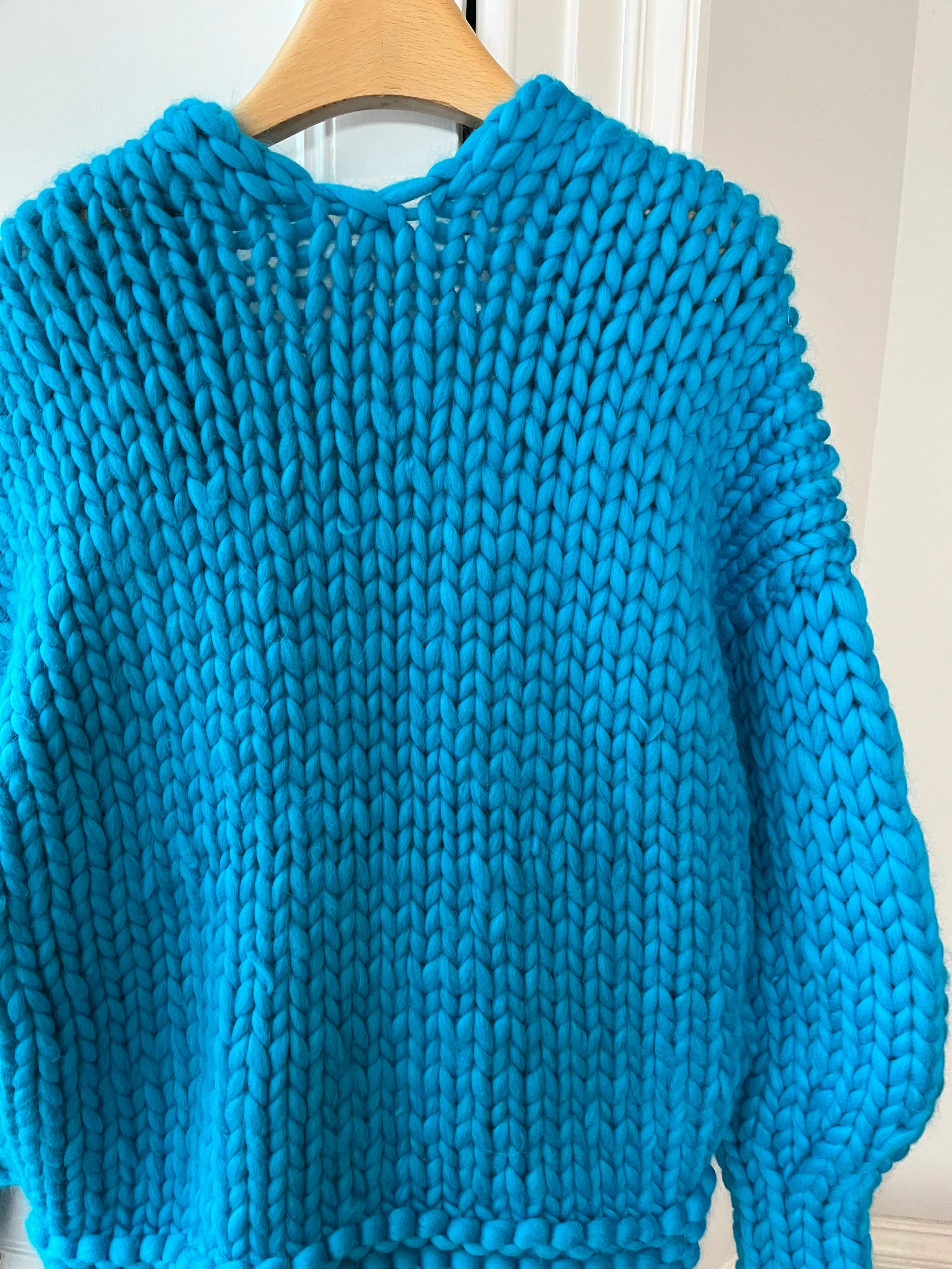1of1 Blue Chunky Knit Cardigan S/M (Sample) sold by Hope Macaulay product image thumbnail 4