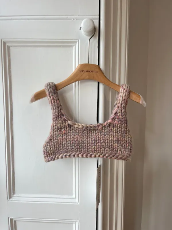 Blended Mink Chunky Knit Bralette S (Sample) sold by Hope Macaulay