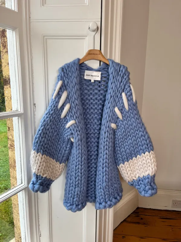 Sky Blue Colossal Knit Cardigan M/L (Sample) sold by Hope Macaulay