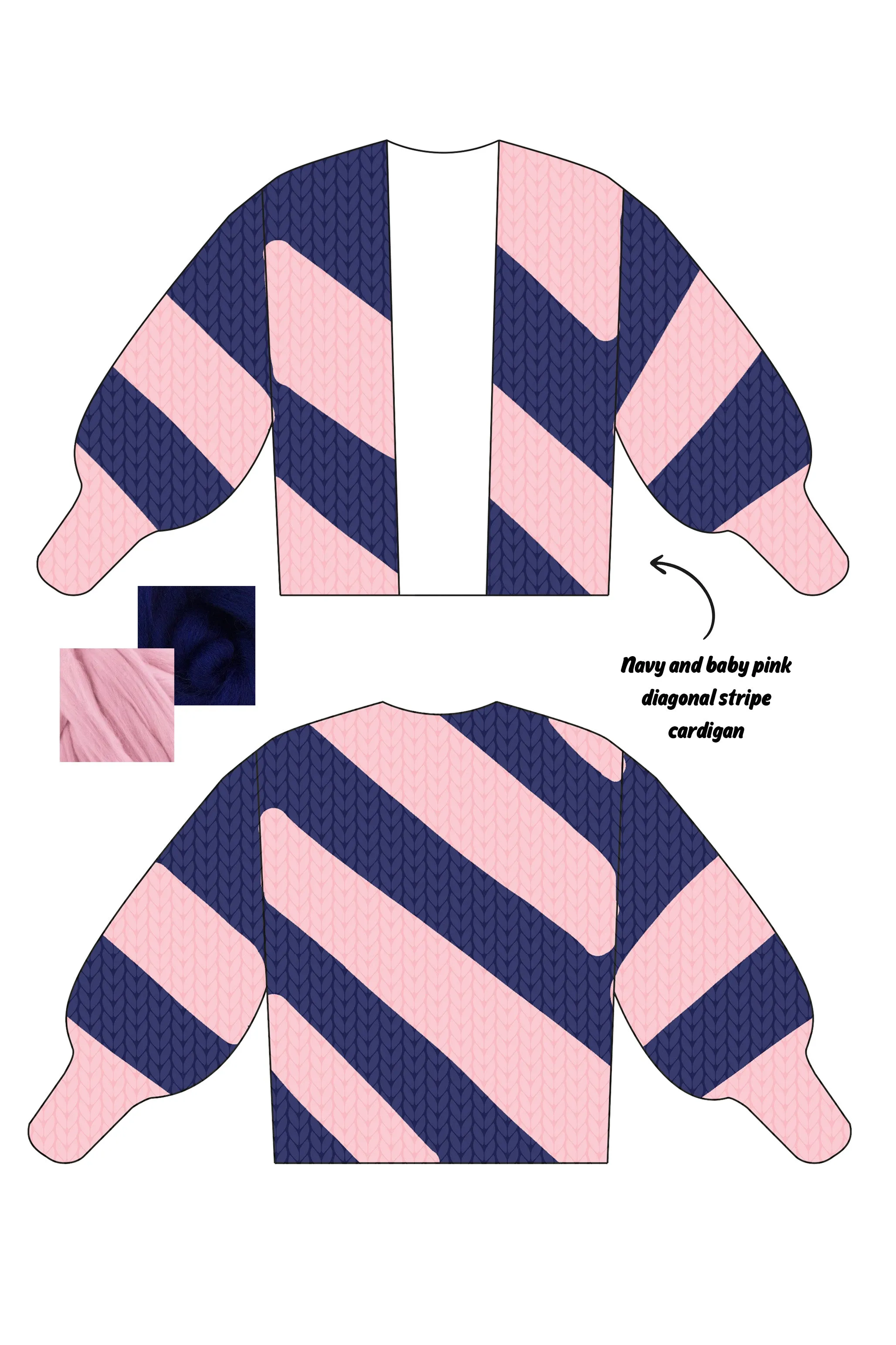*CUSTOM* Diagonal Colossal Knit Cardigan sold by Hope Macaulay product image thumbnail 5