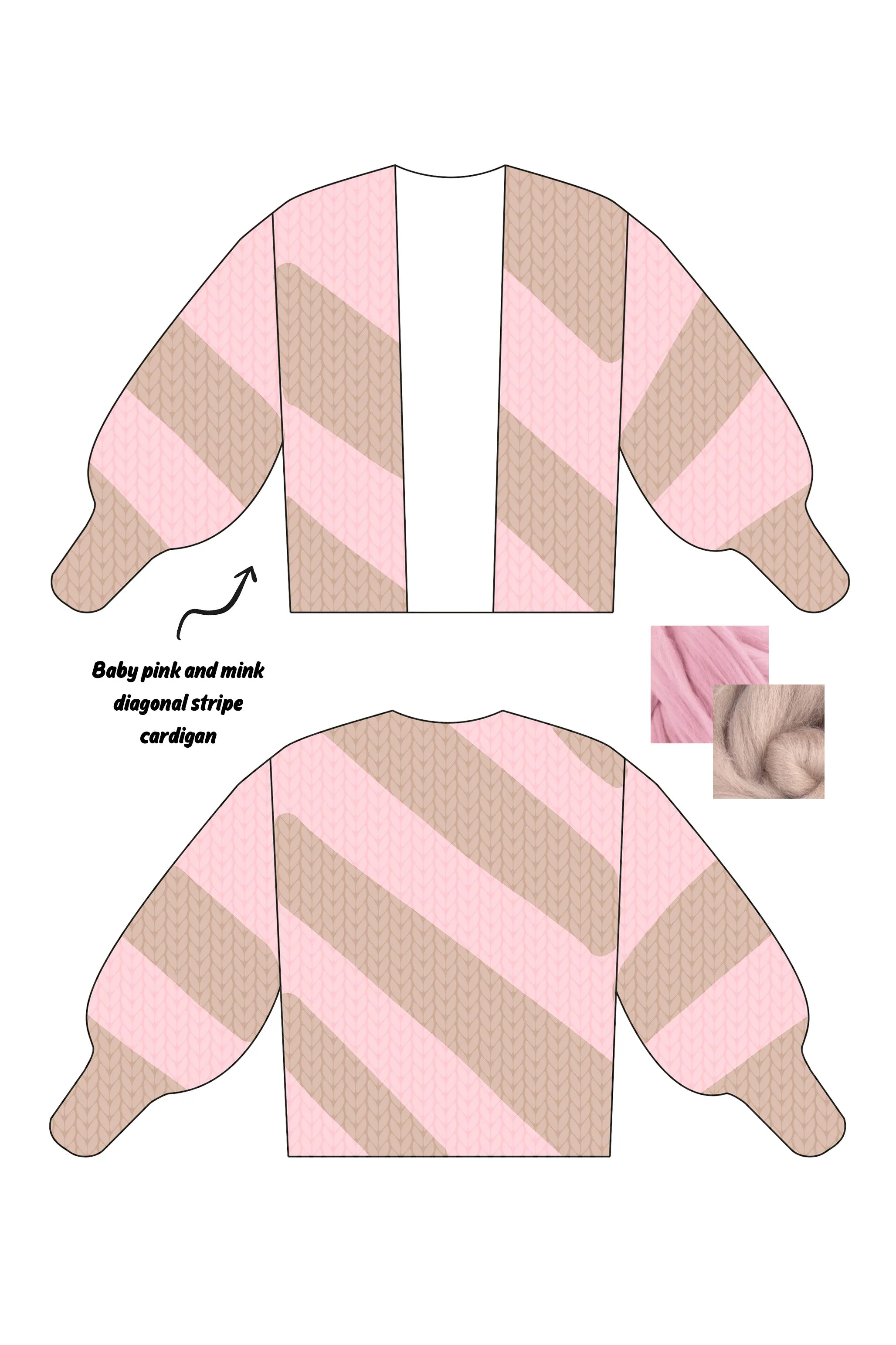 *CUSTOM* Diagonal Colossal Knit Cardigan sold by Hope Macaulay product image thumbnail 4