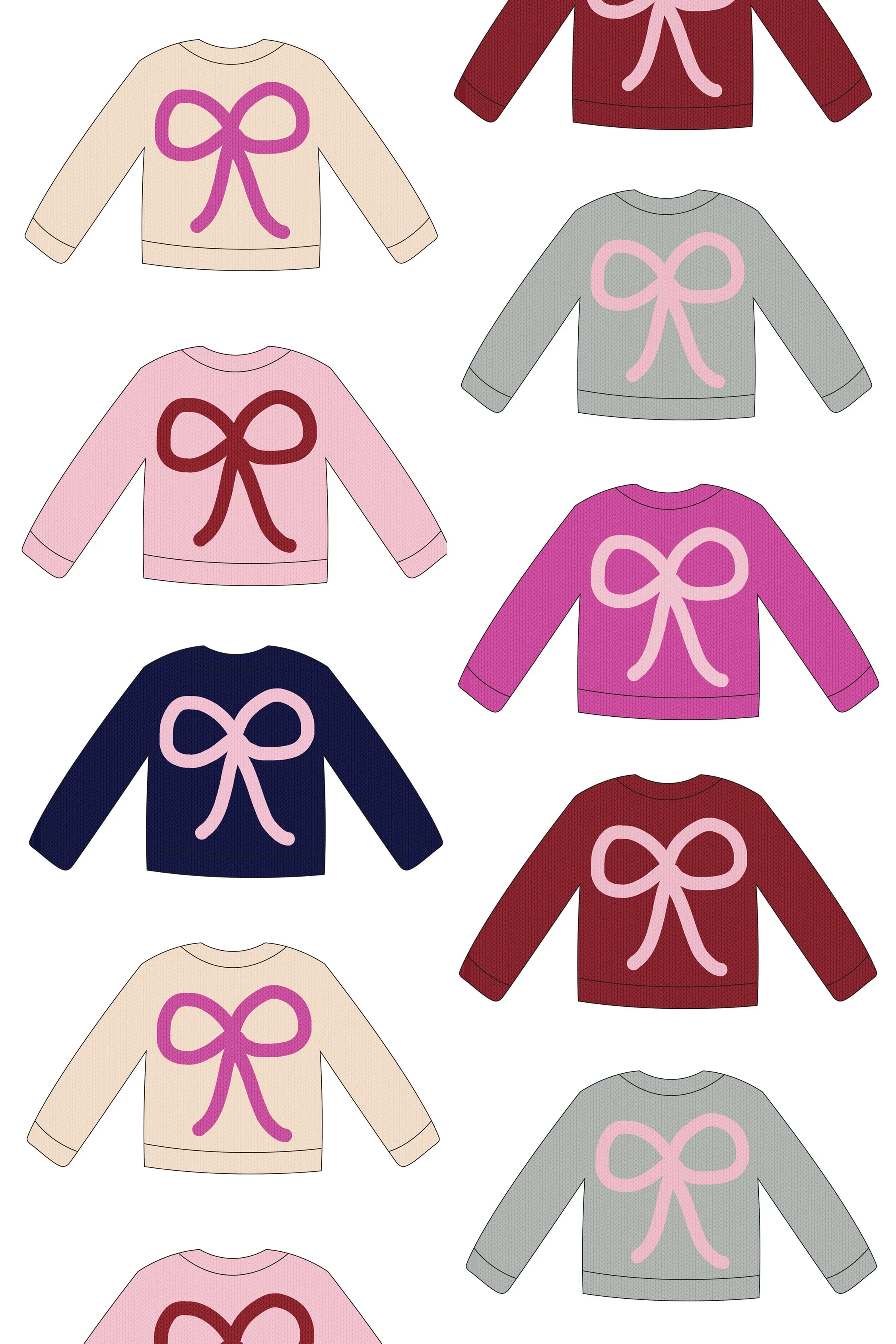 *CUSTOM* Bow Chunky Knit Sweater sold by Hope Macaulay