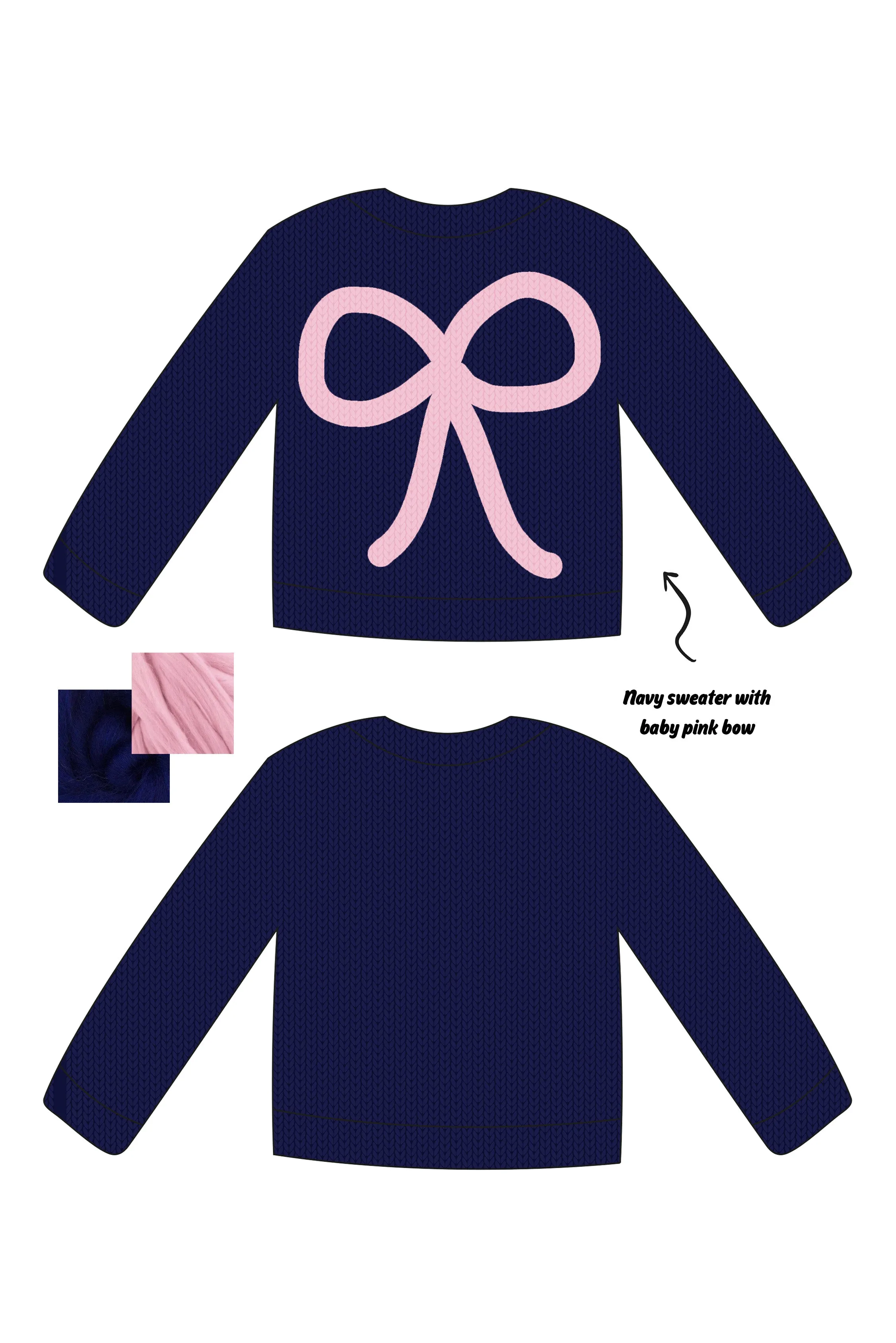 *CUSTOM* Bow Chunky Knit Sweater sold by Hope Macaulay product image thumbnail 4