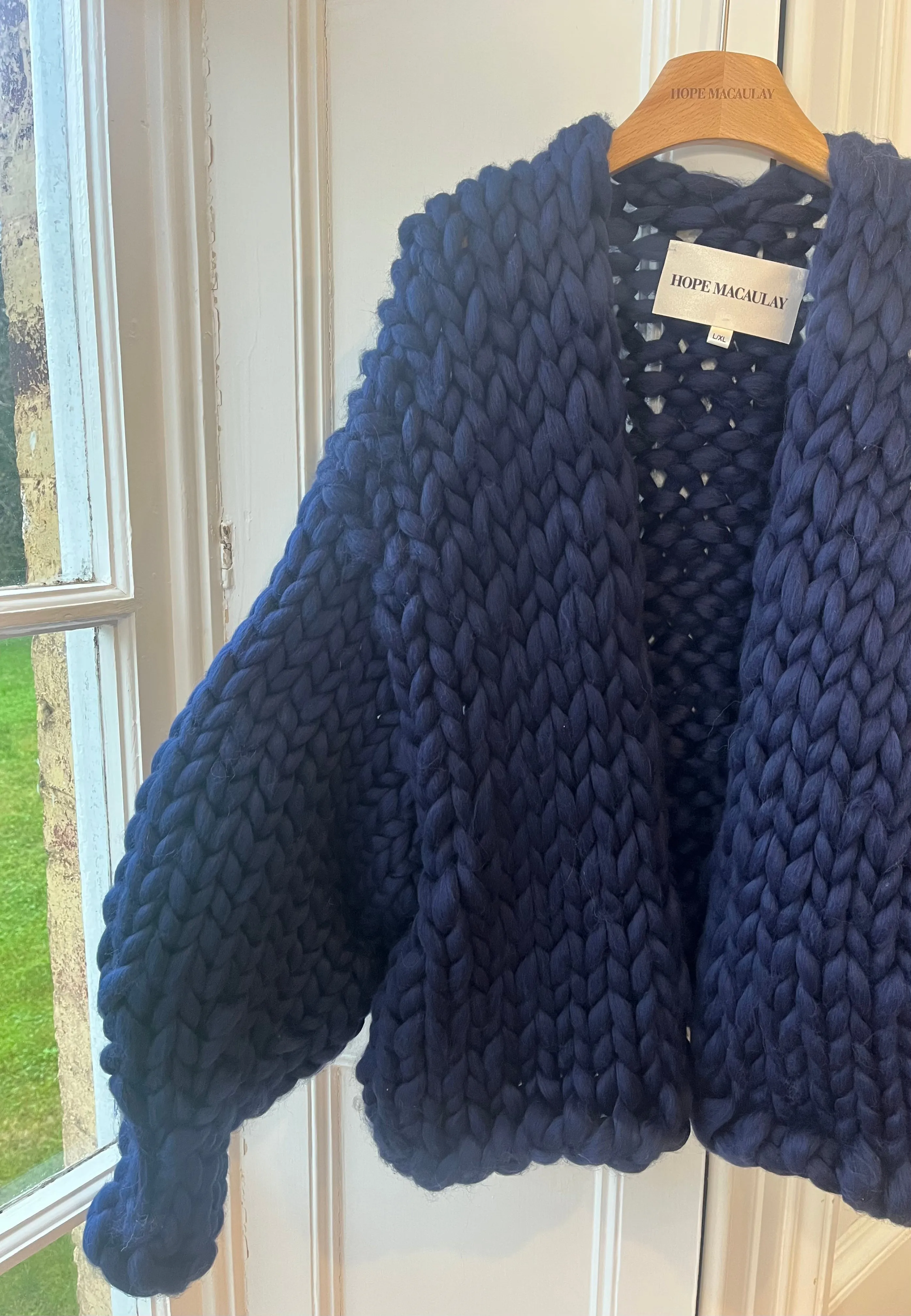 Navy Vegan Colossal Knit Cardigan L/XL (Sample) sold by Hope Macaulay product image thumbnail 4