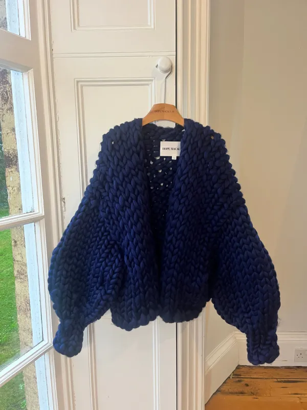 Navy Vegan Colossal Knit Cardigan L/XL (Sample) sold by Hope Macaulay