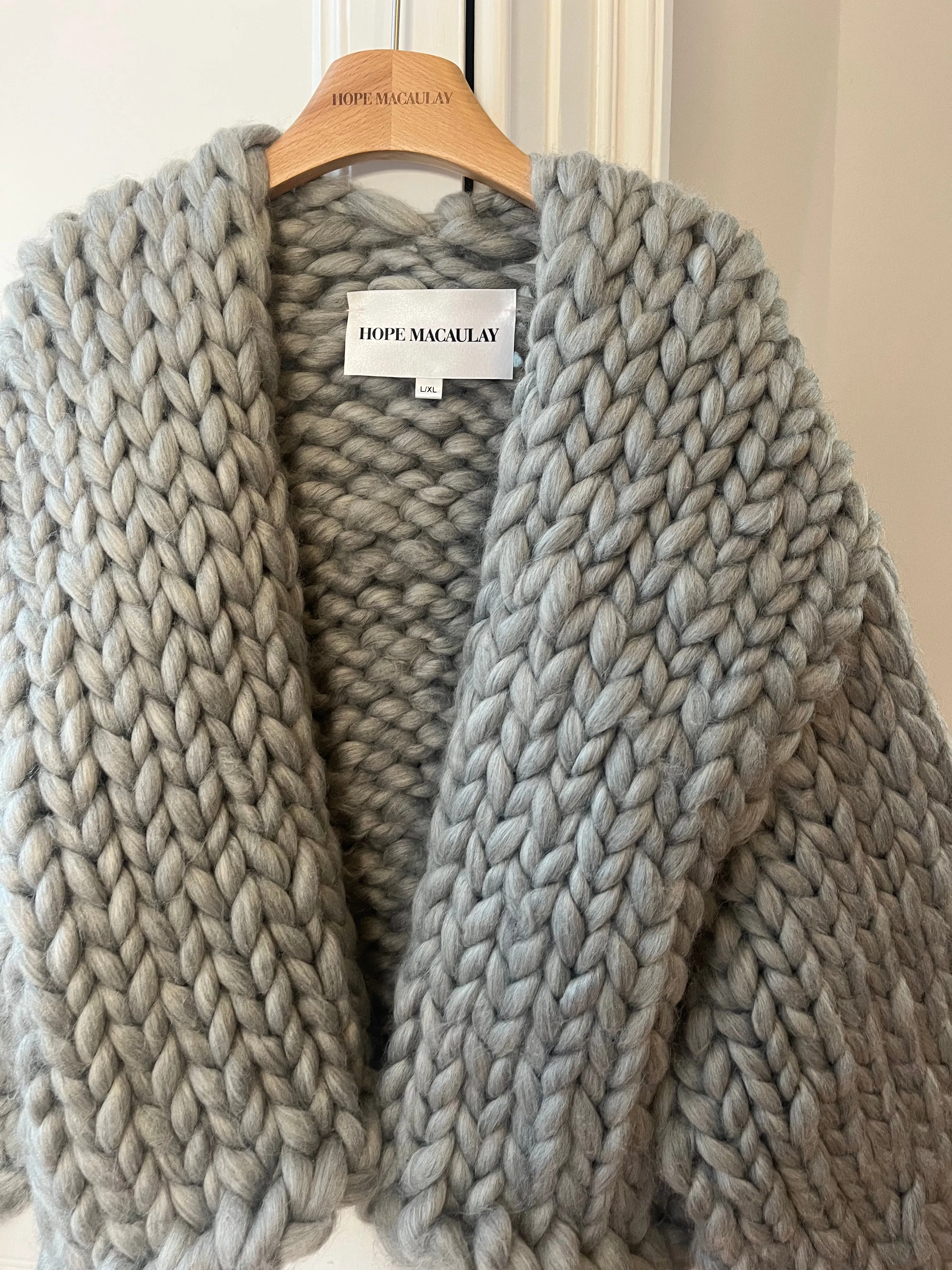 Grey Vegan Colossal Knit Cardigan L/XL (Sample) sold by Hope Macaulay product image thumbnail 2