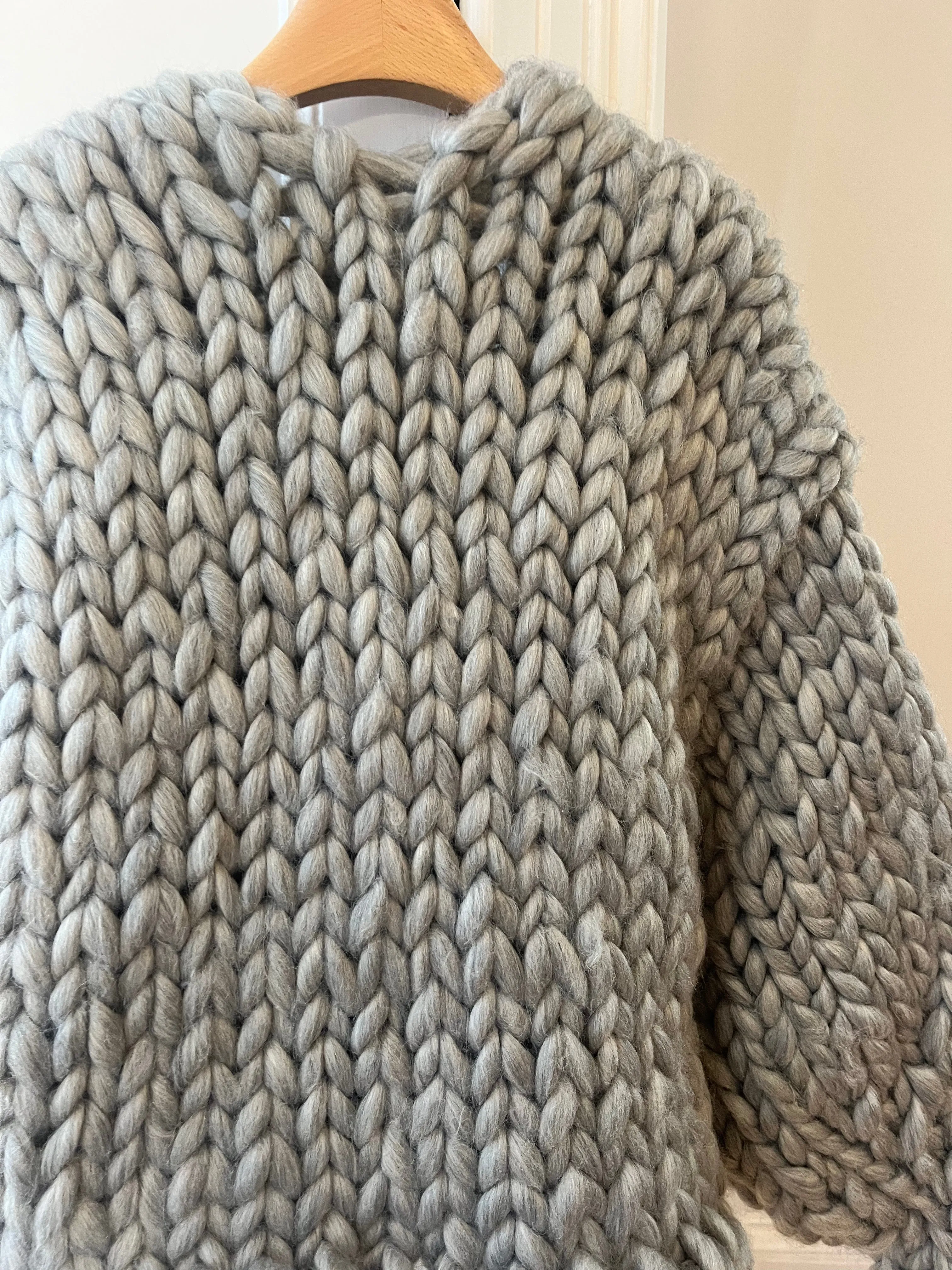 Grey Vegan Colossal Knit Cardigan L/XL (Sample) sold by Hope Macaulay product image thumbnail 4