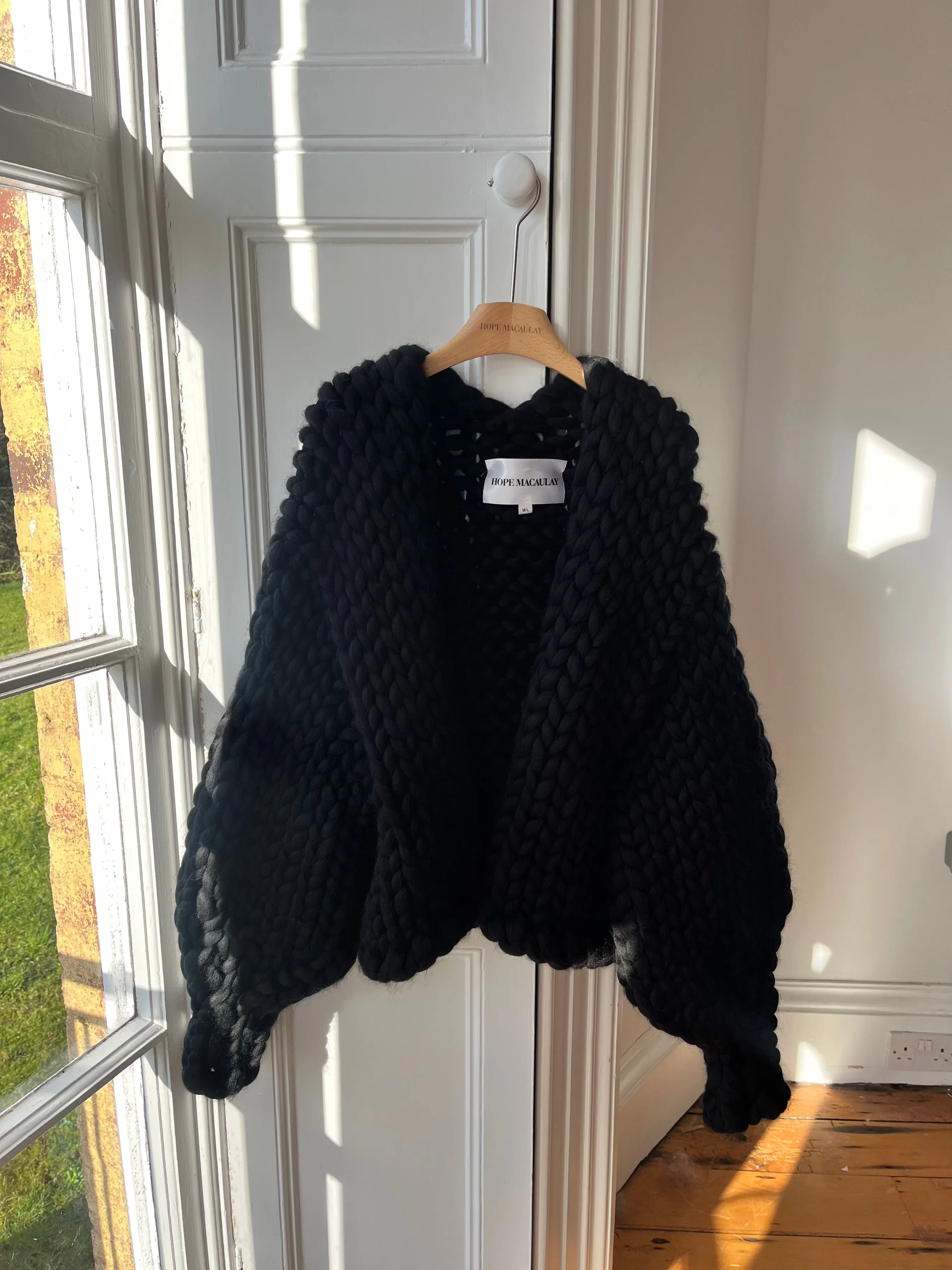 Black Colossal Knit Cardigan (Sample) sold by Hope Macaulay