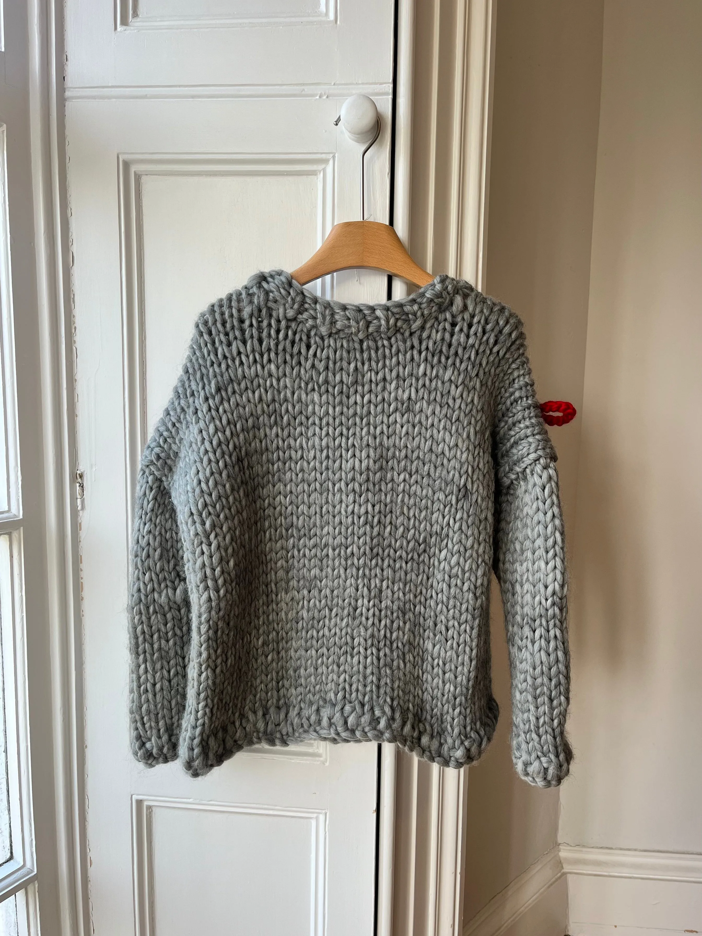Grey Bow Chunky Knit Sweater M/L (Sample) sold by Hope Macaulay product image thumbnail 3