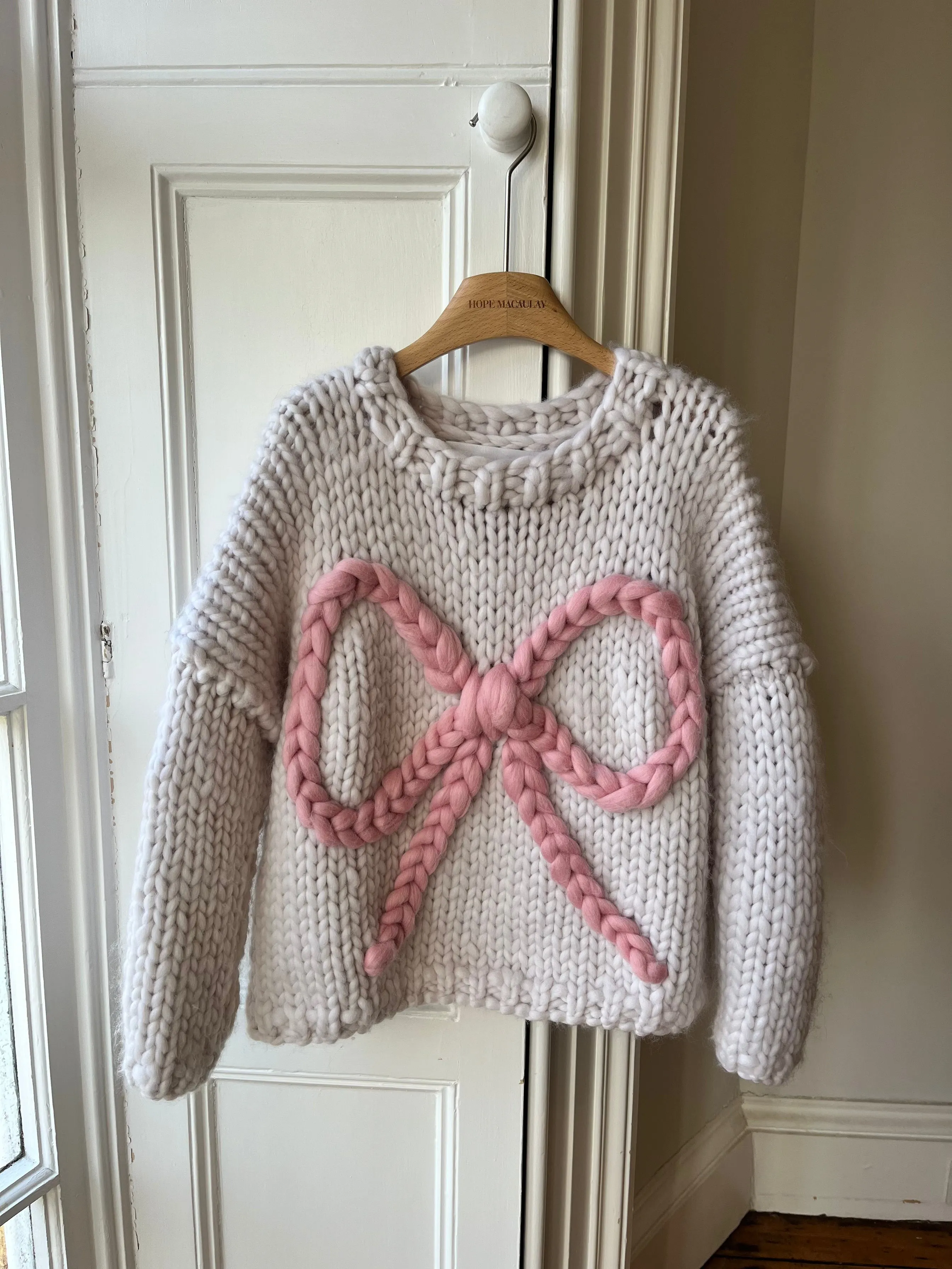 Bella Bow Chunky Knit Sweater (Sample) sold by Hope Macaulay