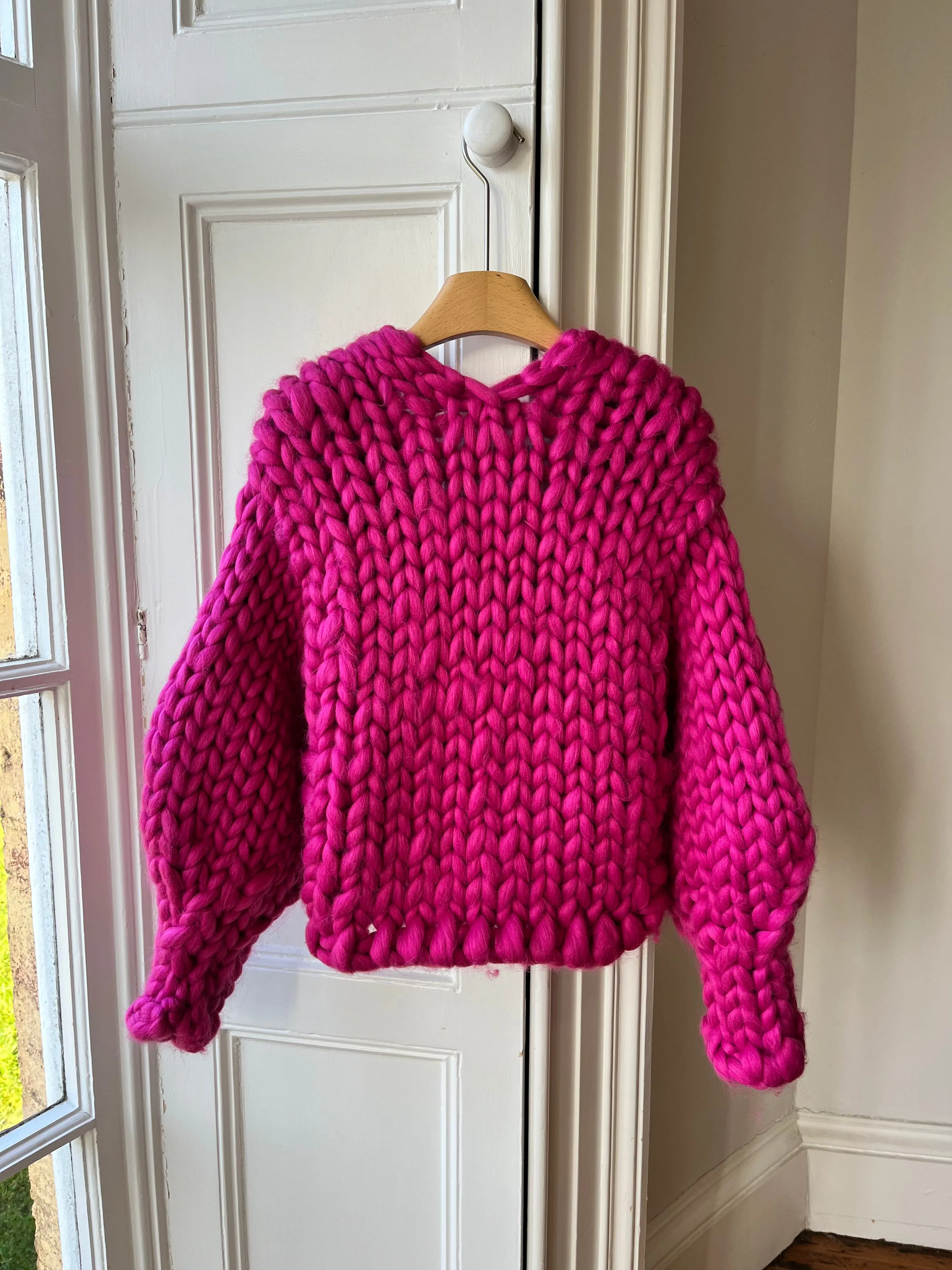 Raspberry Tie Colossal Knit Cardigan (Sample) sold by Hope Macaulay product image thumbnail 3