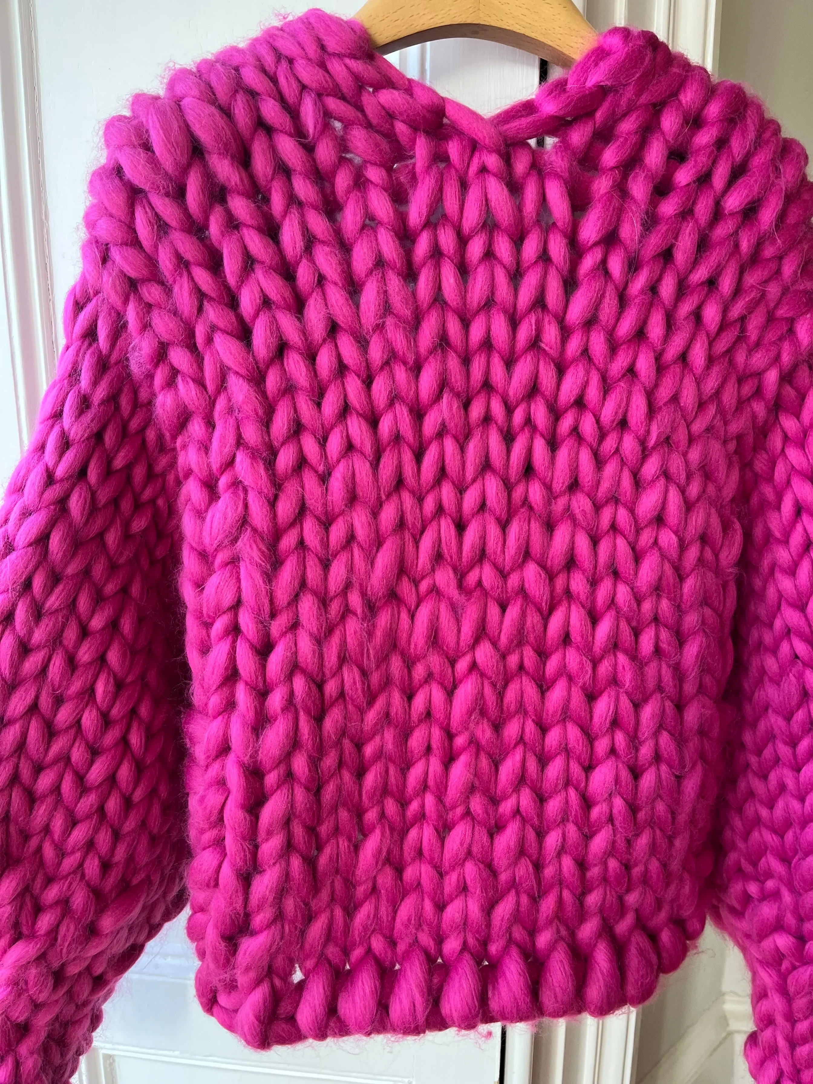 Raspberry Tie Colossal Knit Cardigan (Sample) sold by Hope Macaulay product image thumbnail 4