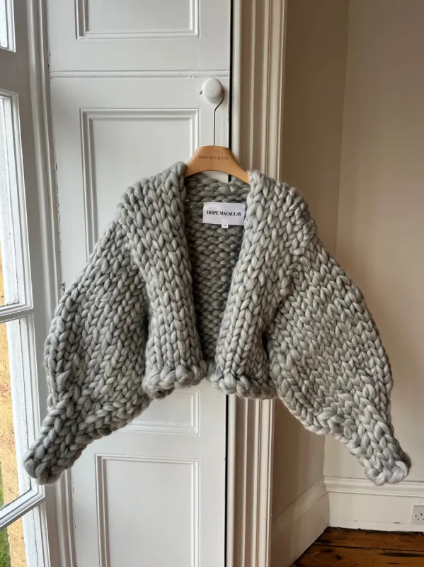 Grey Colossal Knit Cardigan (Sample) sold by Hope Macaulay