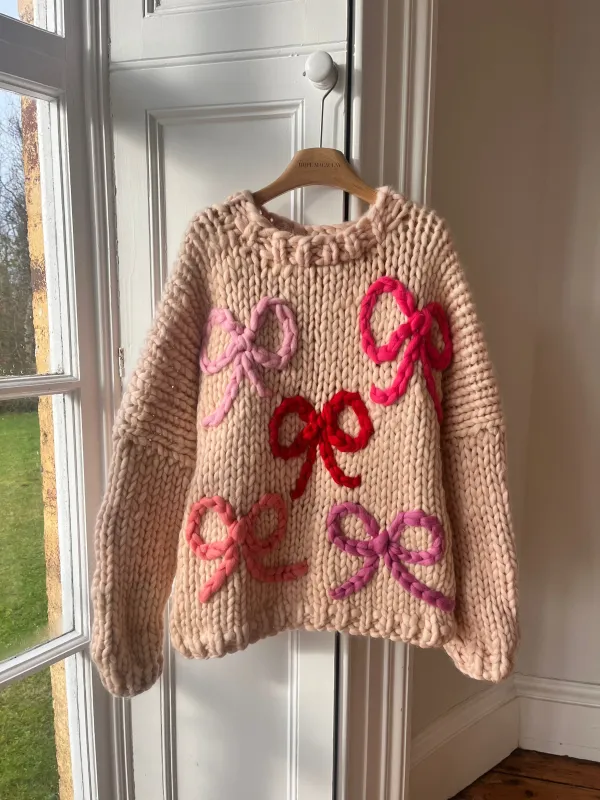 Daphne Bow Chunky Knit Sweater (Sample) sold by Hope Macaulay