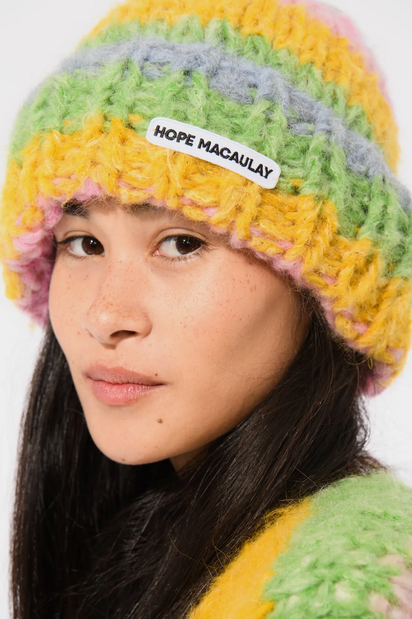 Colourful Fluffy Knit Beanie Hat sold by Hope Macaulay product image thumbnail 2