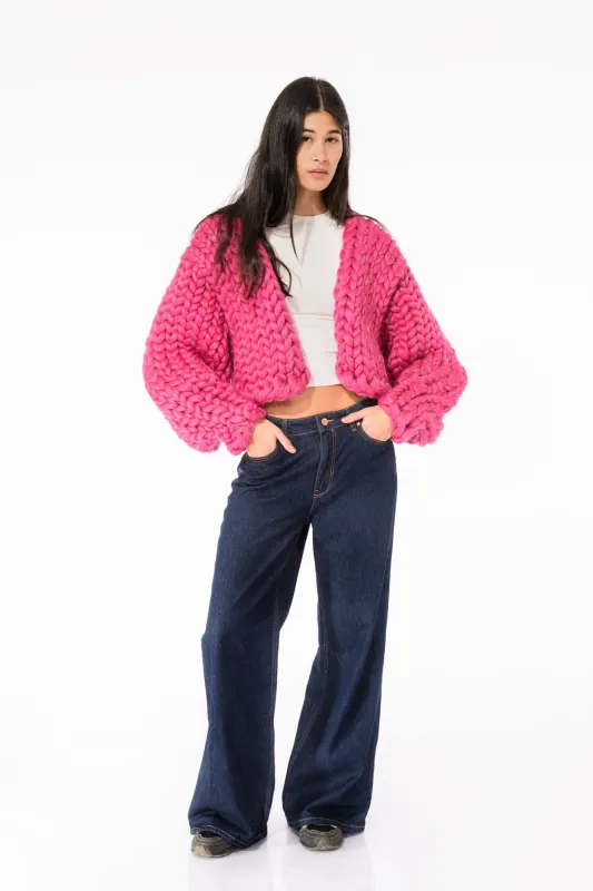 Sparkle Pink Colossal Knit Cardigan sold by Hope Macaulay