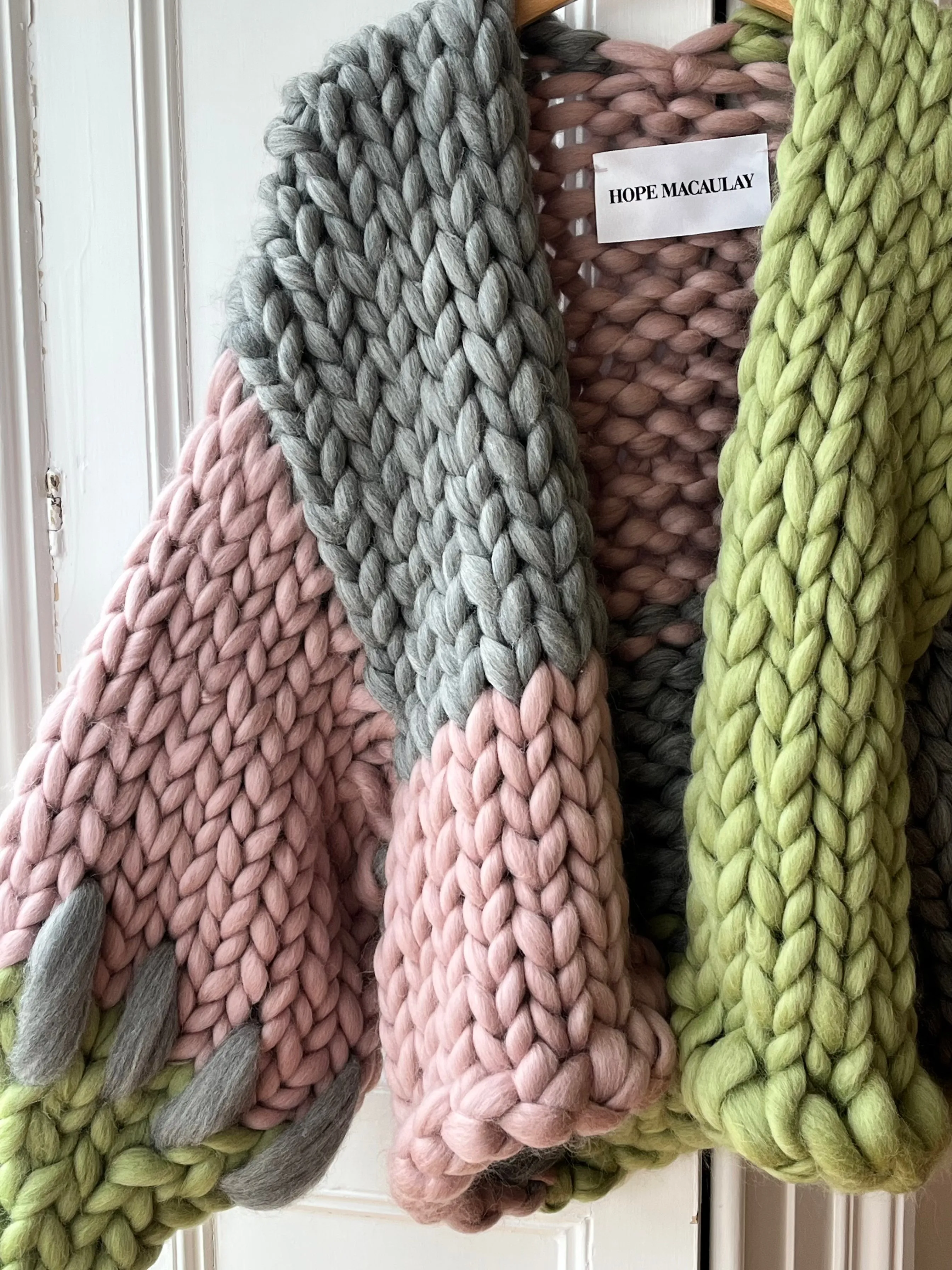 1of2 Grey, Sage and Mink Colossal Knit Cardigan #1 (Sample) sold by Hope Macaulay product image thumbnail 2