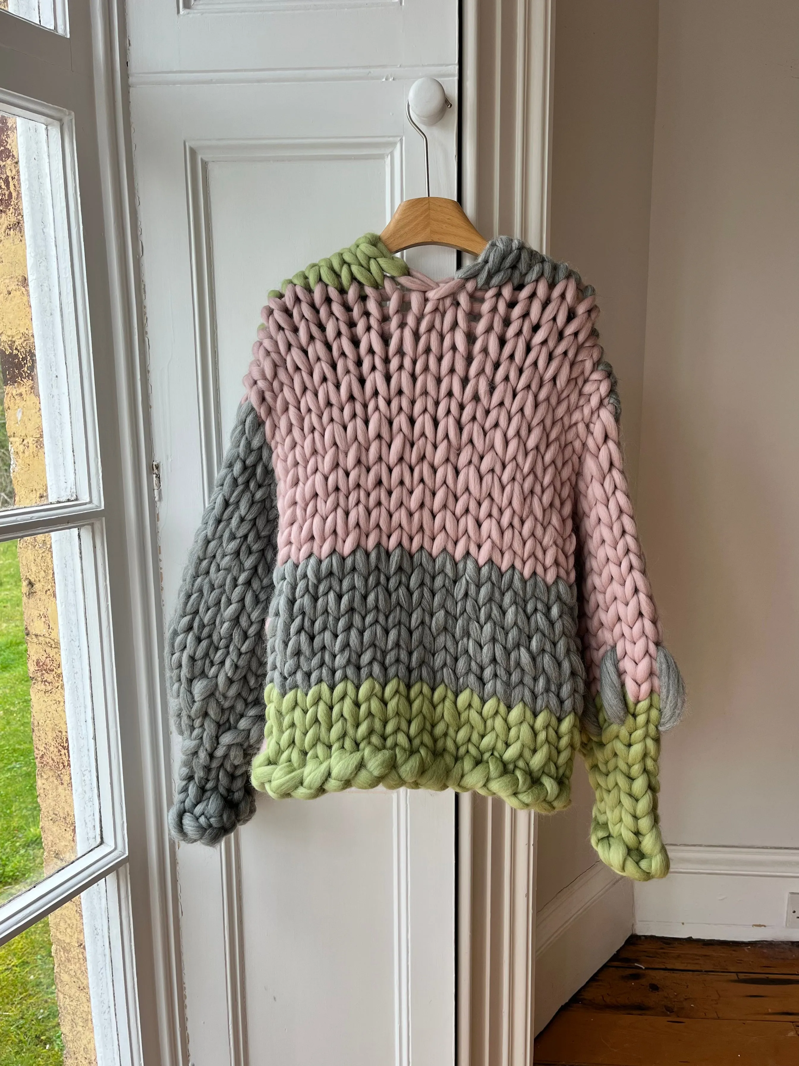 1of2 Grey, Sage and Mink Colossal Knit Cardigan #1 (Sample) sold by Hope Macaulay product image thumbnail 4