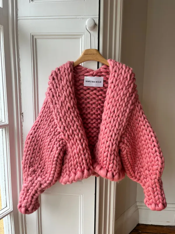 1of2 Salmon Colossal Knit Cardigan (Sample) sold by Hope Macaulay