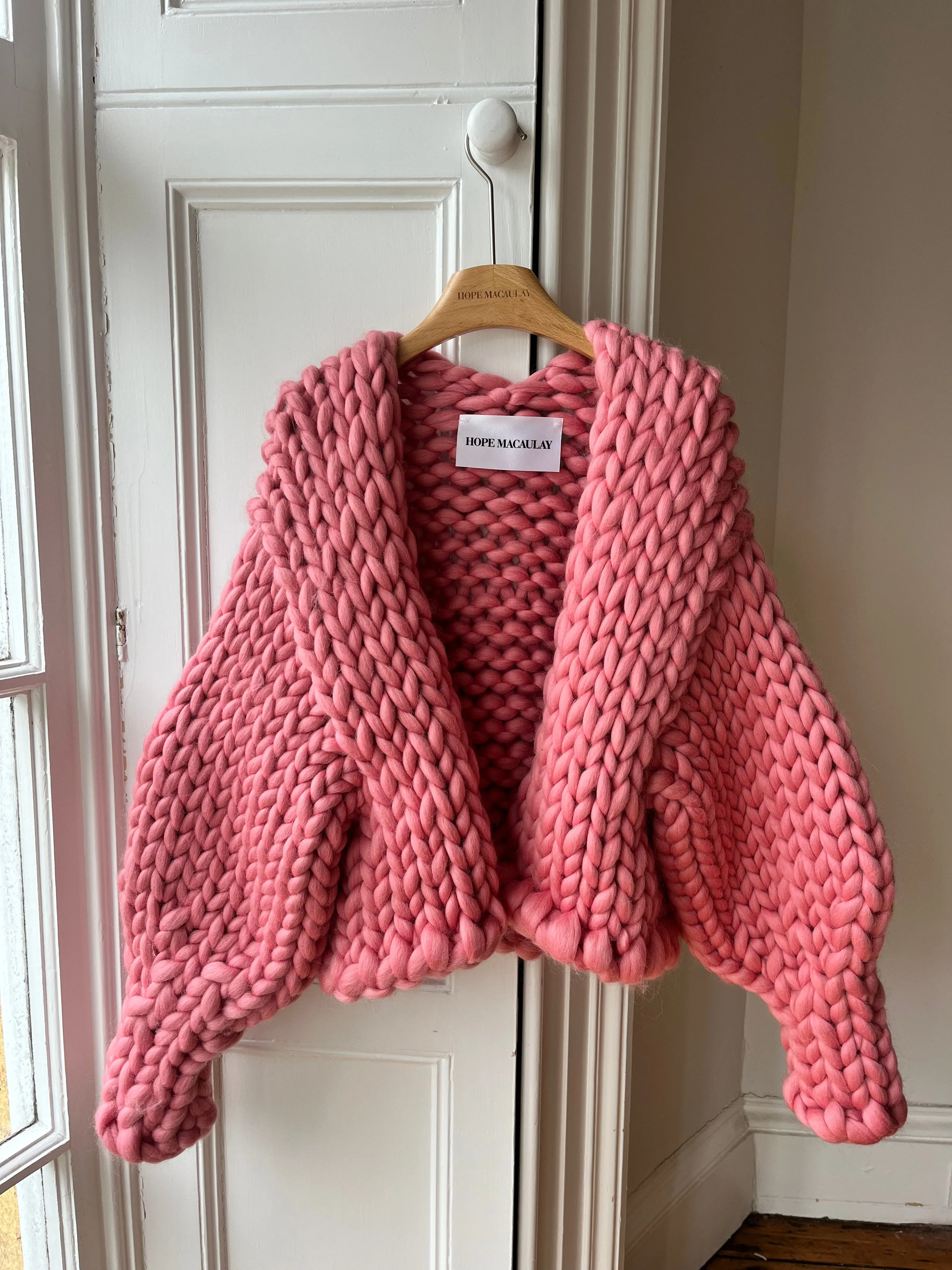 1of2 Salmon Colossal Knit Cardigan (Sample) sold by Hope Macaulay