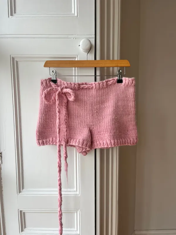 Pink Chunky Knit Shorts S/M (Sample) sold by Hope Macaulay