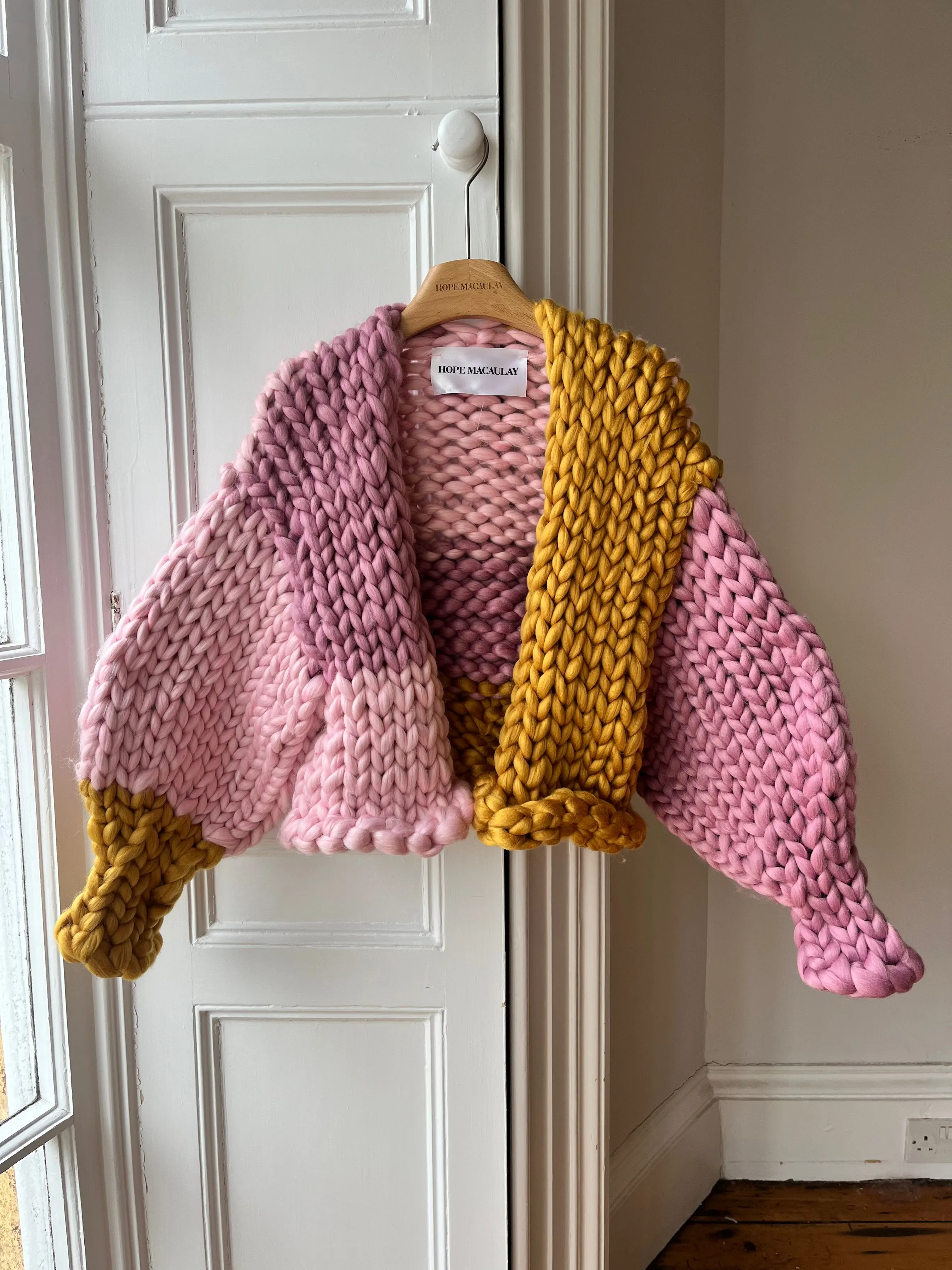 Pink and Amber Colossal Knit Cardigan (Sample) sold by Hope Macaulay