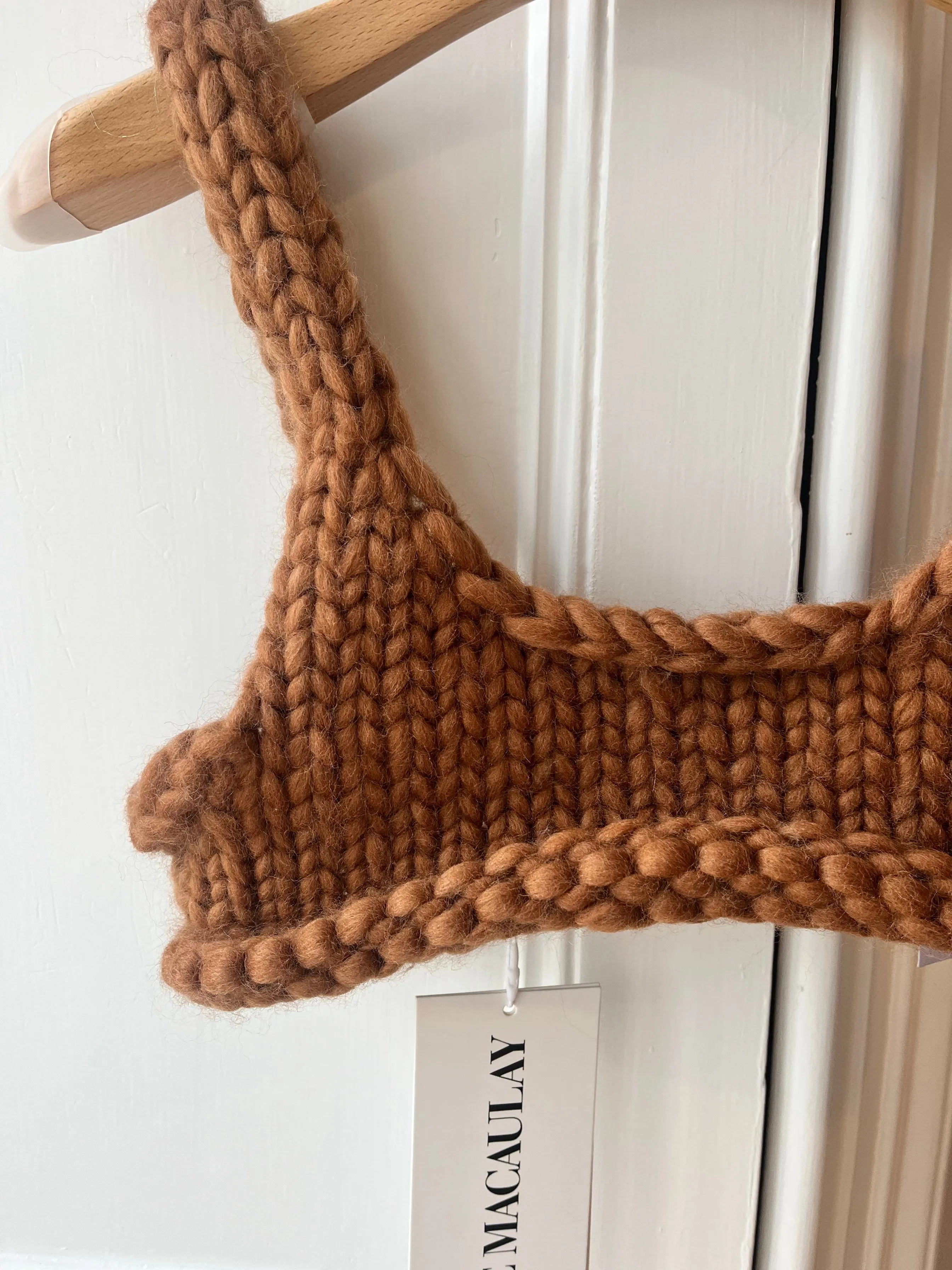 Chocolate Chunky Knit Bralette S (Sample) sold by Hope Macaulay product image thumbnail 2