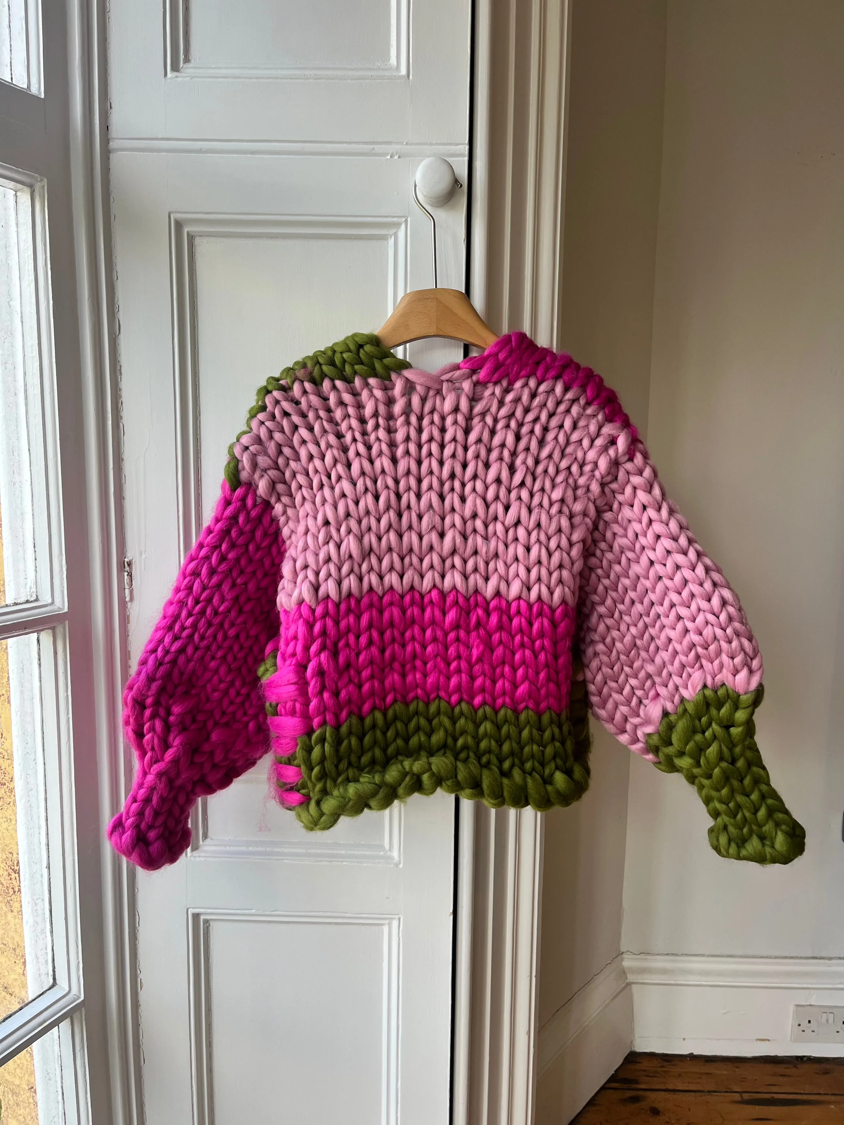 1of1 Raspberry and Olive Colossal Knit Cardigan XS/S (Sample) sold by Hope Macaulay product image thumbnail 3