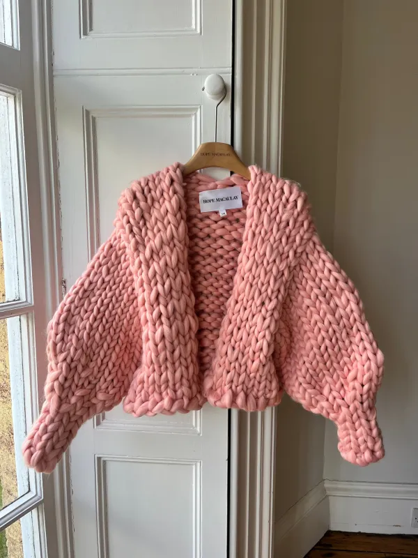 Peach Vegan Colossal Knit Cardigan (Sample) sold by Hope Macaulay