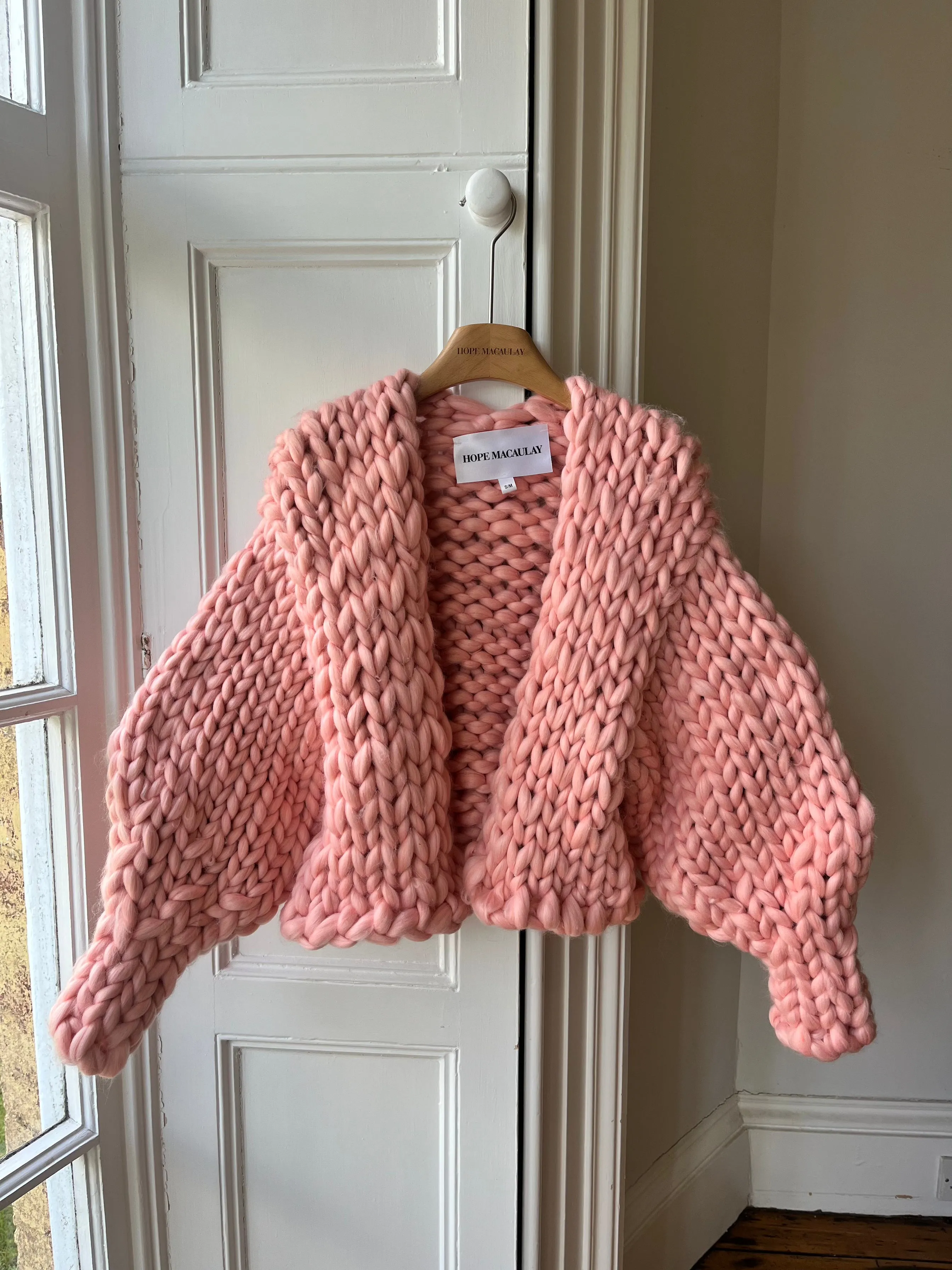 Peach Vegan Colossal Knit Cardigan (Sample) sold by Hope Macaulay