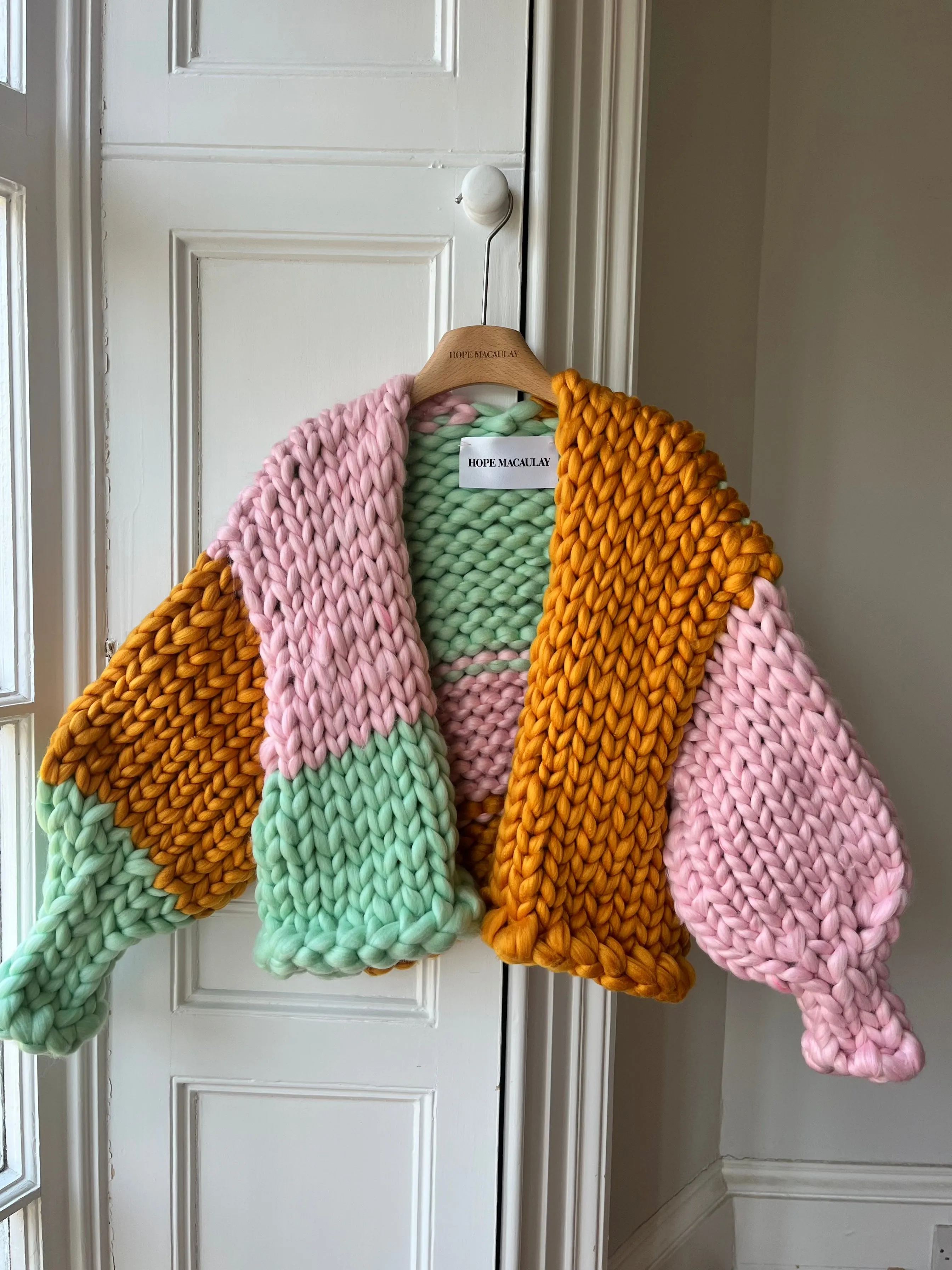 1of2 Pink, Mint and Amber Colossal Knit Cardigan S/M (Sample) sold by Hope Macaulay