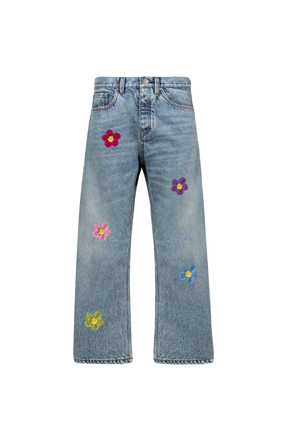 Knit Flower Jeans sold by Hope Macaulay