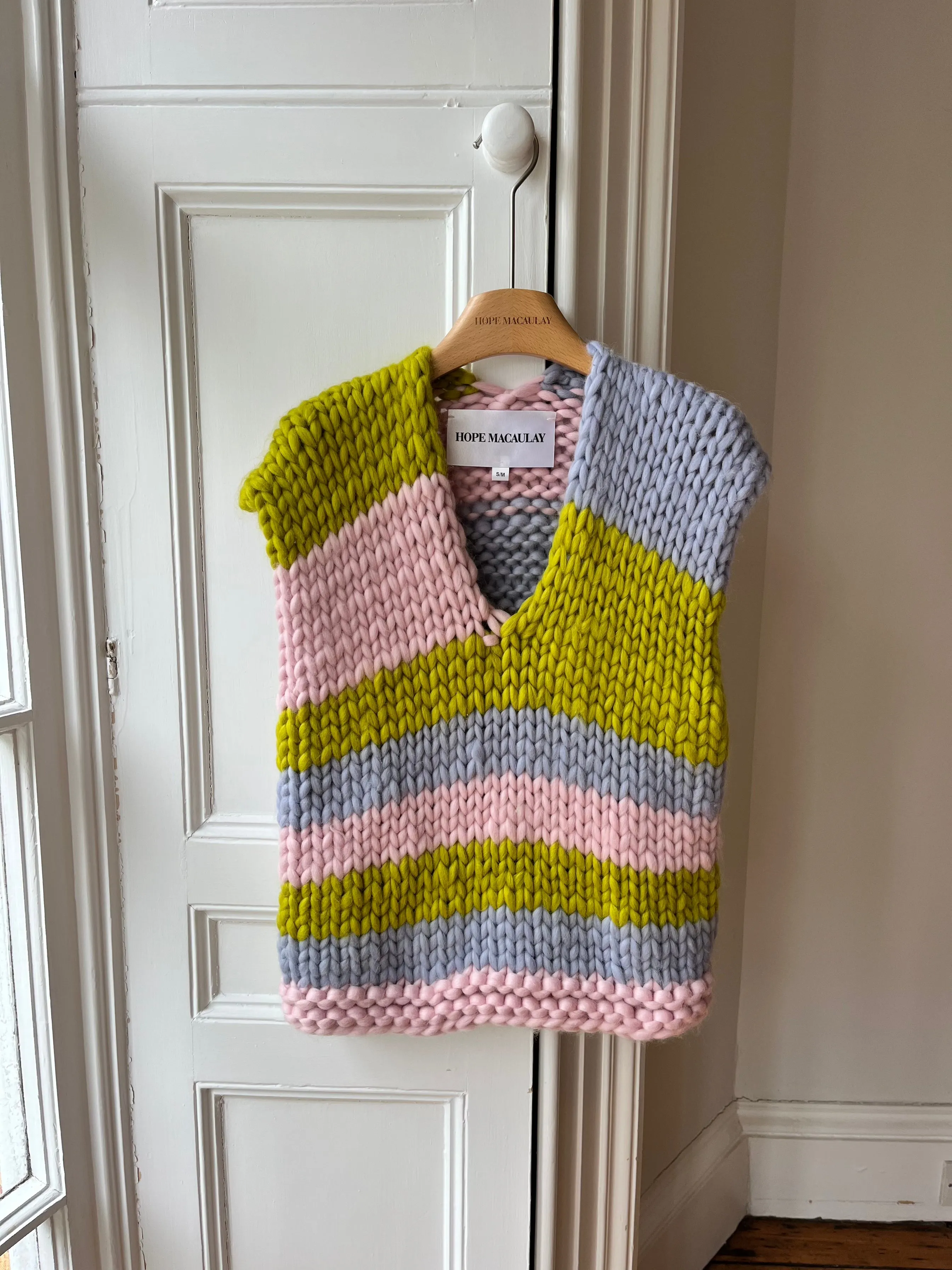 1of1 Stripe Chunky Knit Vest S/M (Sample) sold by Hope Macaulay