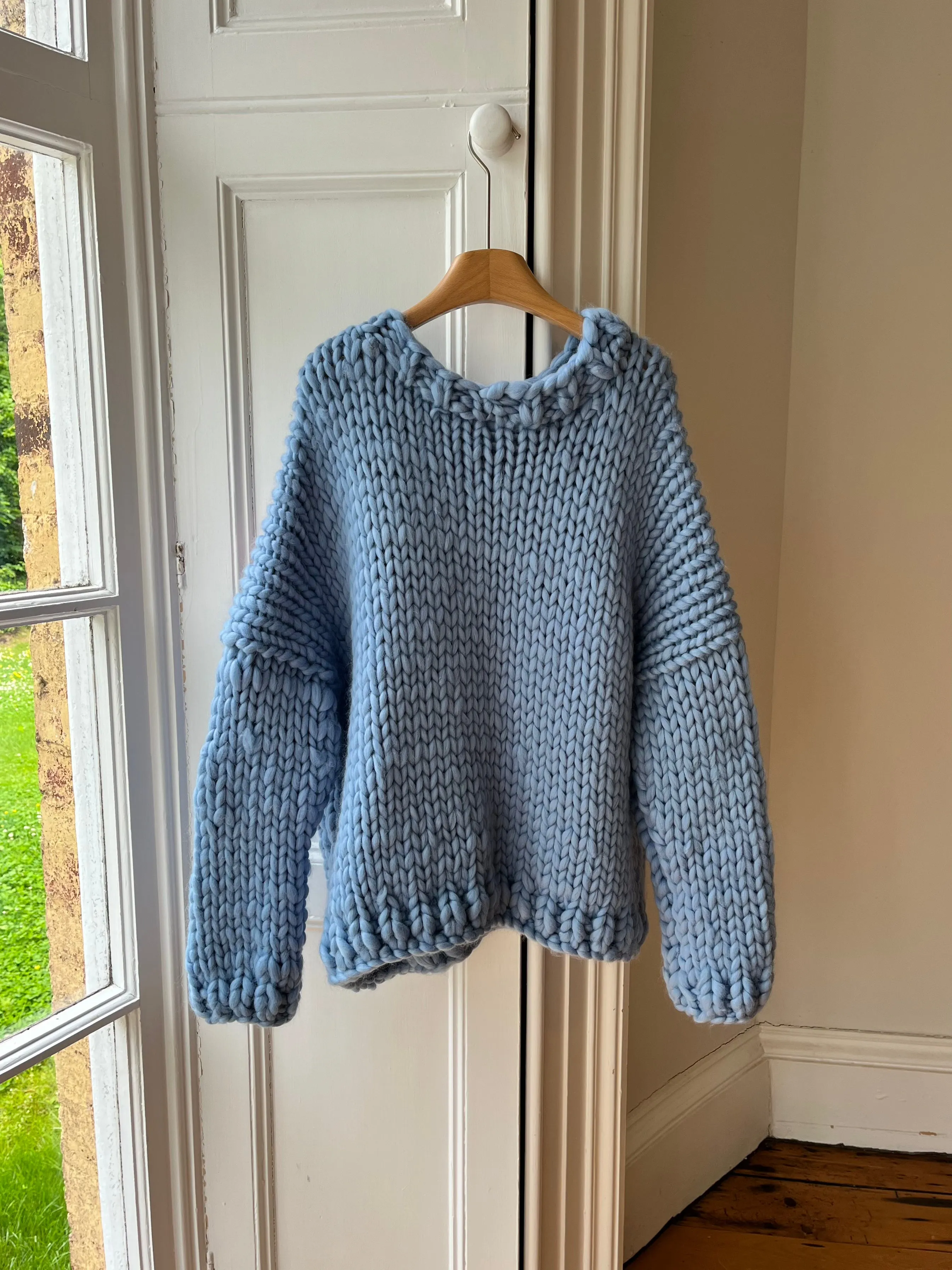 Blue Bow Chunky Knit Sweater M/L (Sample) sold by Hope Macaulay product image thumbnail 3