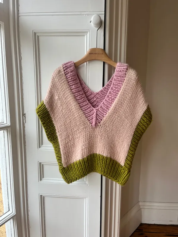 Cream Chunky Knit Vest (Sample) sold by Hope Macaulay