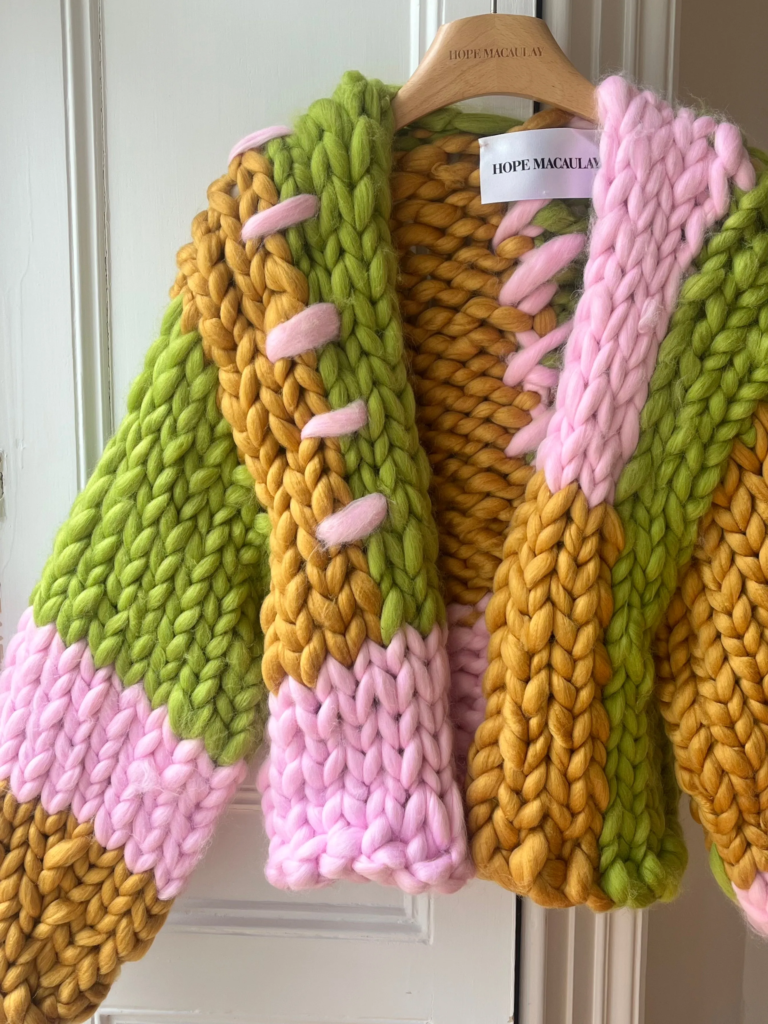 1of2 Green, Pink and Amber Colossal Knit Cardigan (Sample) sold by Hope Macaulay product image thumbnail 2