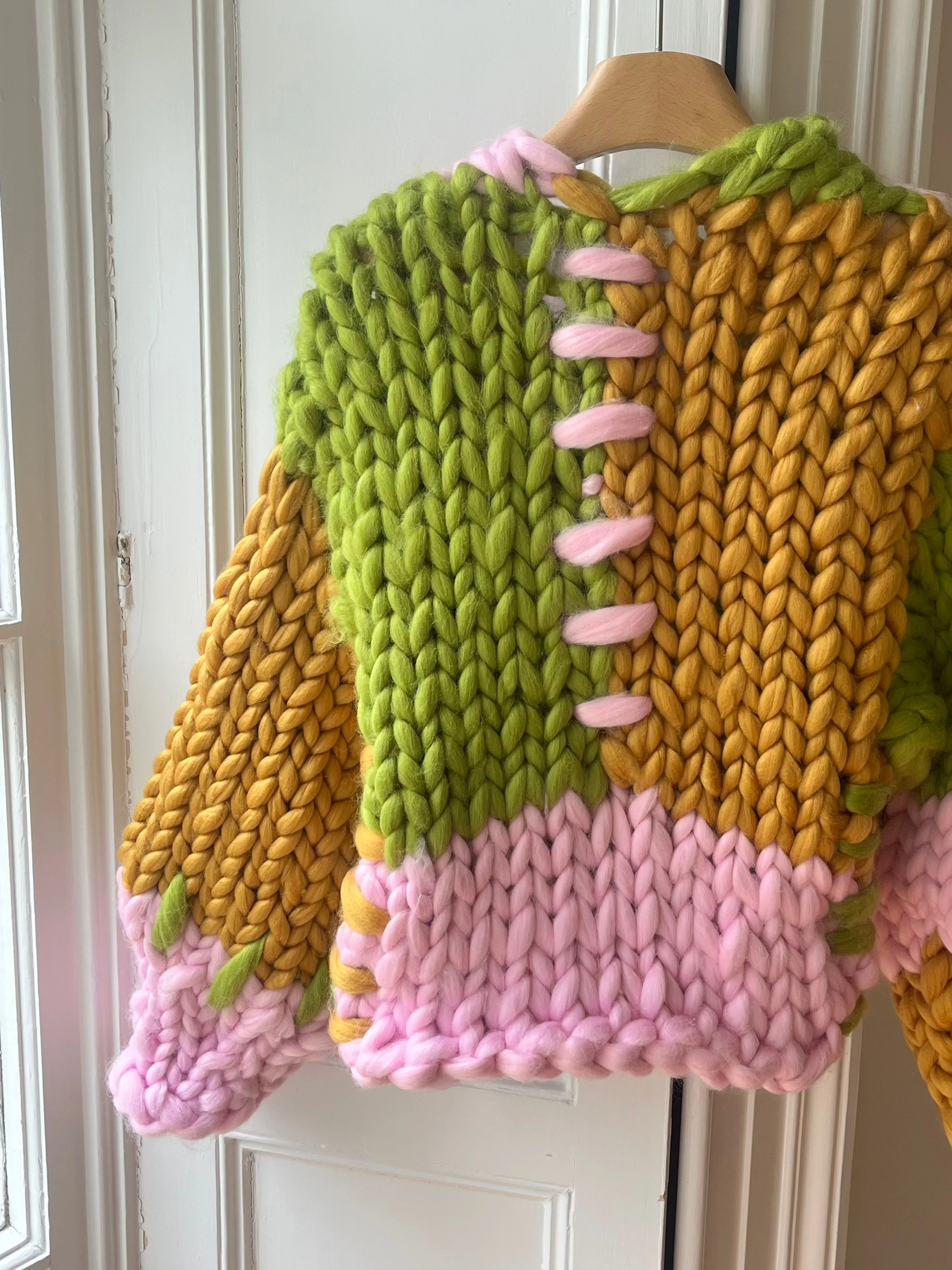 1of2 Green, Pink and Amber Colossal Knit Cardigan (Sample) sold by Hope Macaulay product image thumbnail 4