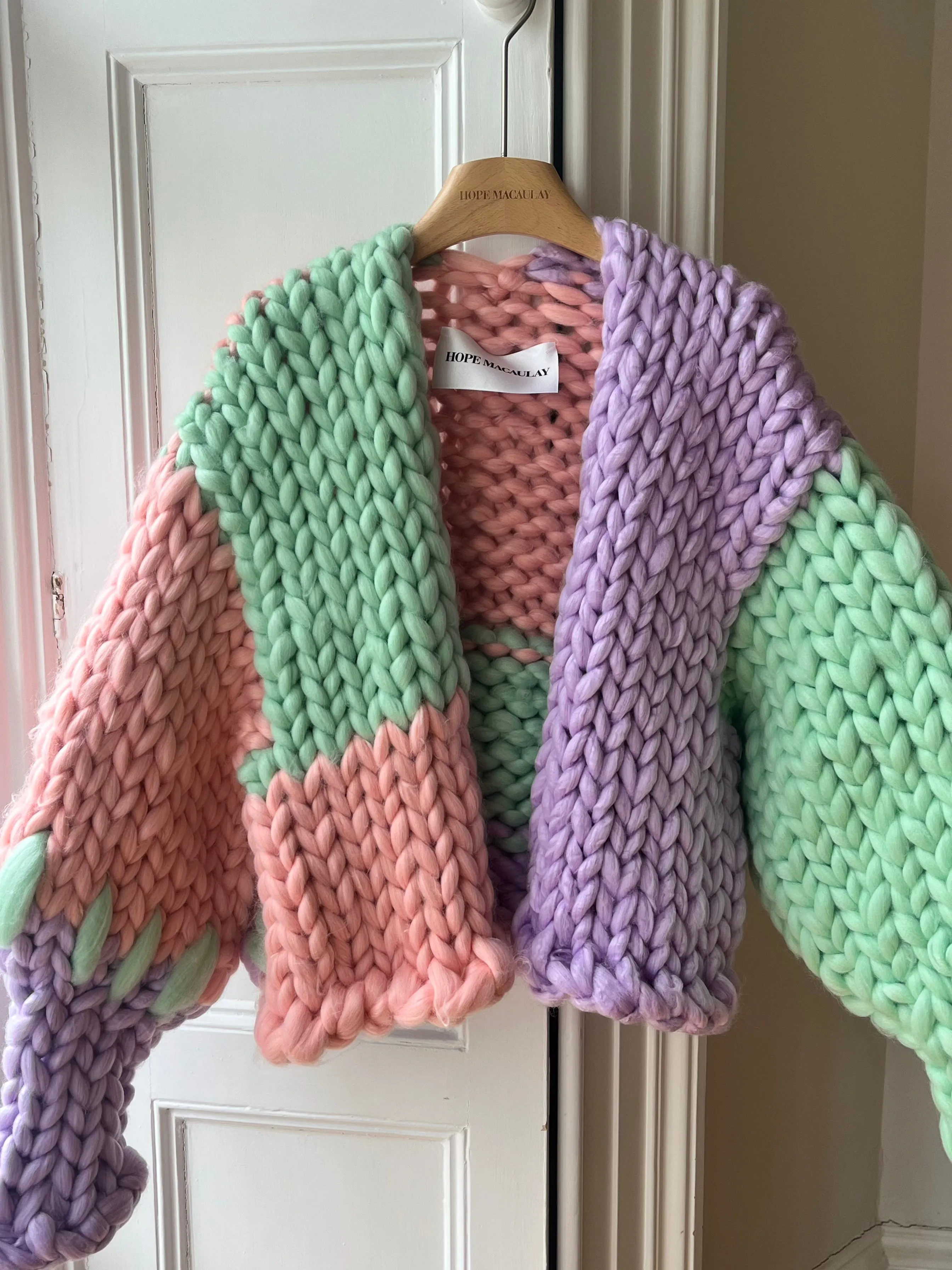 1of1 Pink, Mint and Lilac Colossal Knit Cardigan (Sample) sold by Hope Macaulay product image thumbnail 2