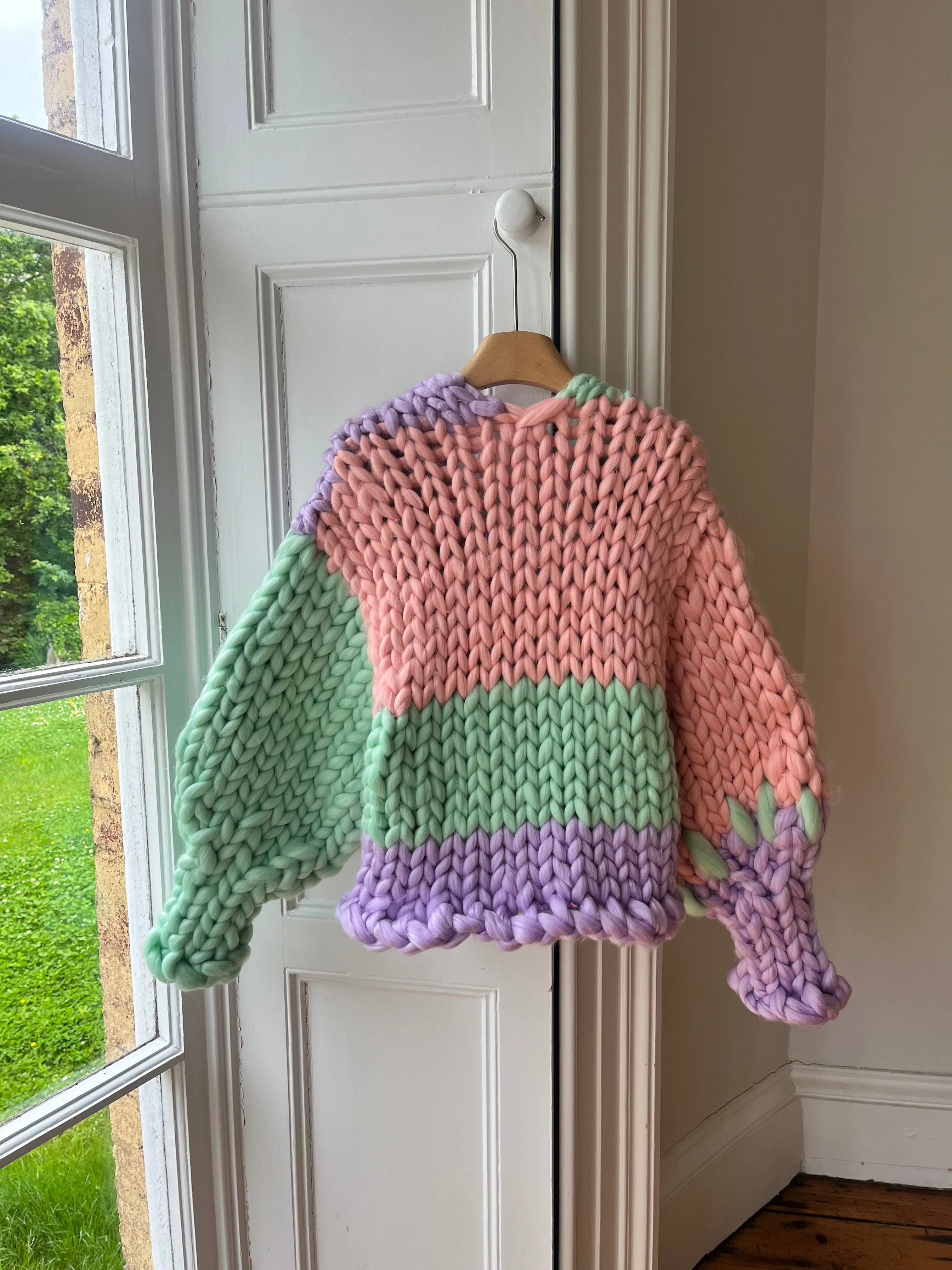 1of1 Pink, Mint and Lilac Colossal Knit Cardigan (Sample) sold by Hope Macaulay product image thumbnail 3