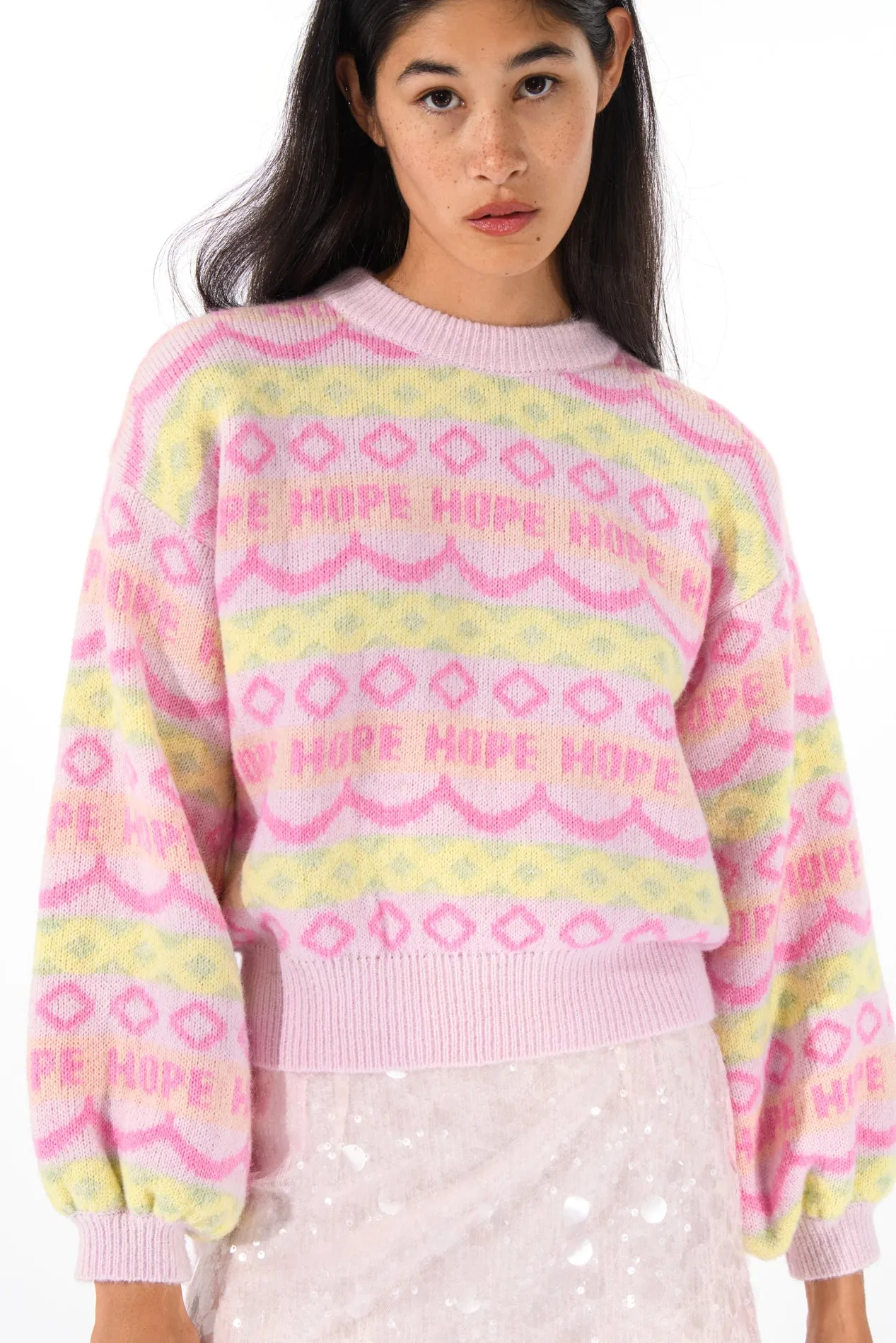 Pastel Fair Isle Knit Sweater sold by Hope Macaulay product image thumbnail 2