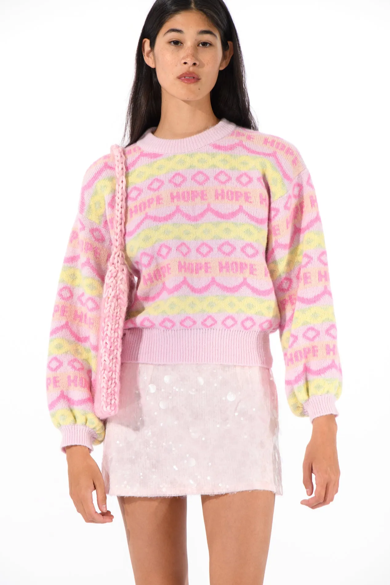 Pastel Fair Isle Knit Sweater sold by Hope Macaulay product image thumbnail 4