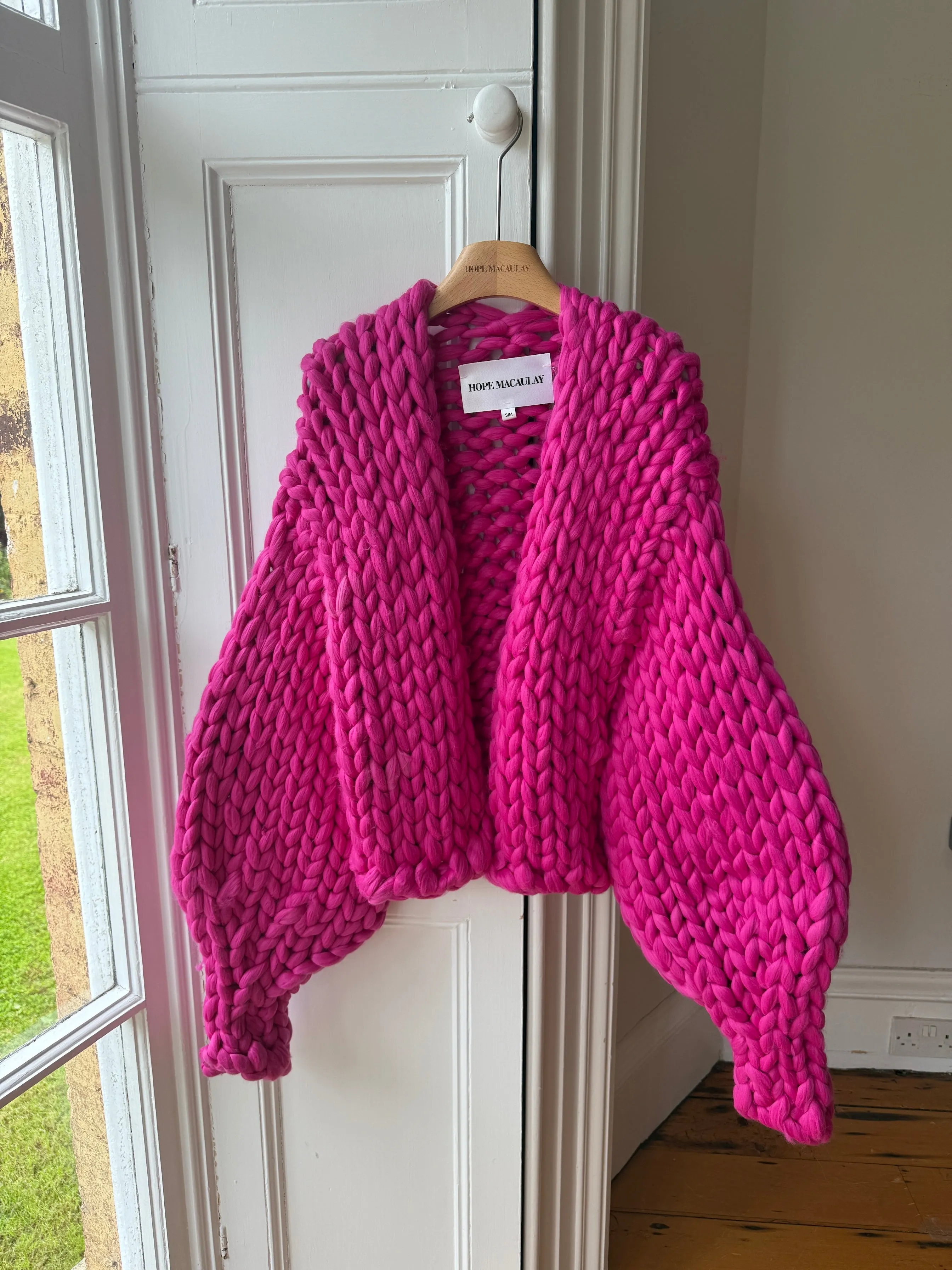 Pink Vegan Colossal Knit Cardigan (Limited Edition Sample) sold by Hope Macaulay